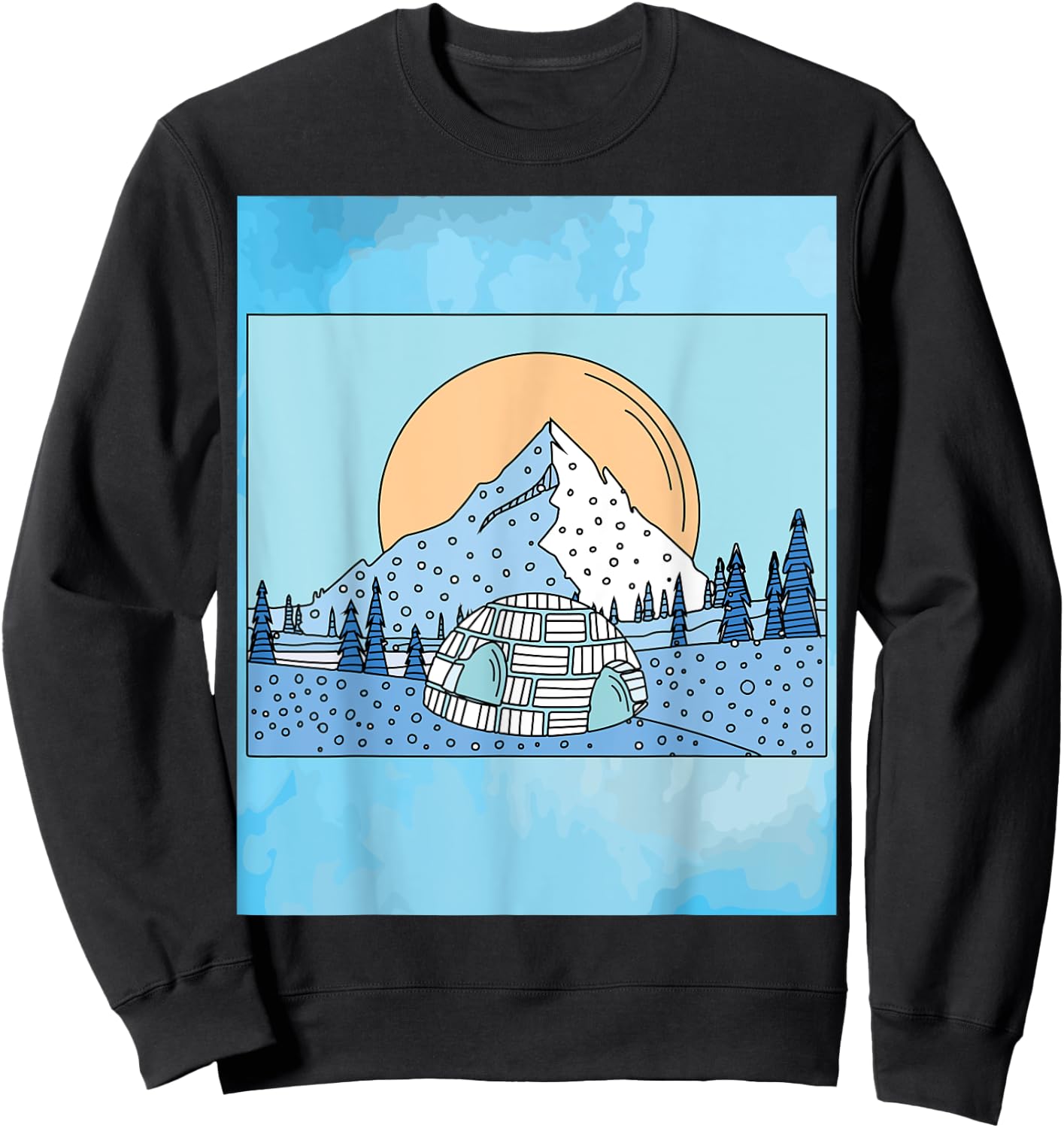 Igloo snow and ice landscape Sweatshirt - Sweatshirt | Black
