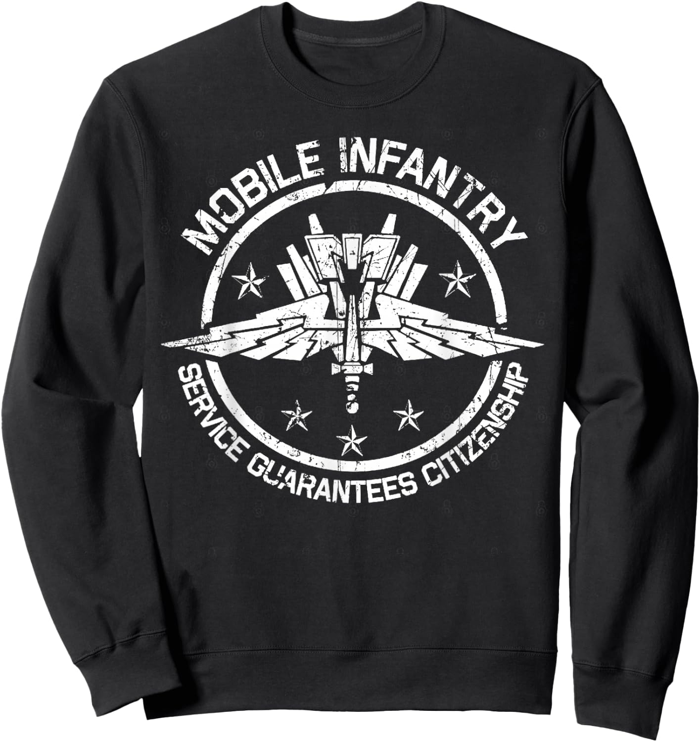 Vintage Mobile Infantry Crest Sweatshirt - Sweatshirt | Black