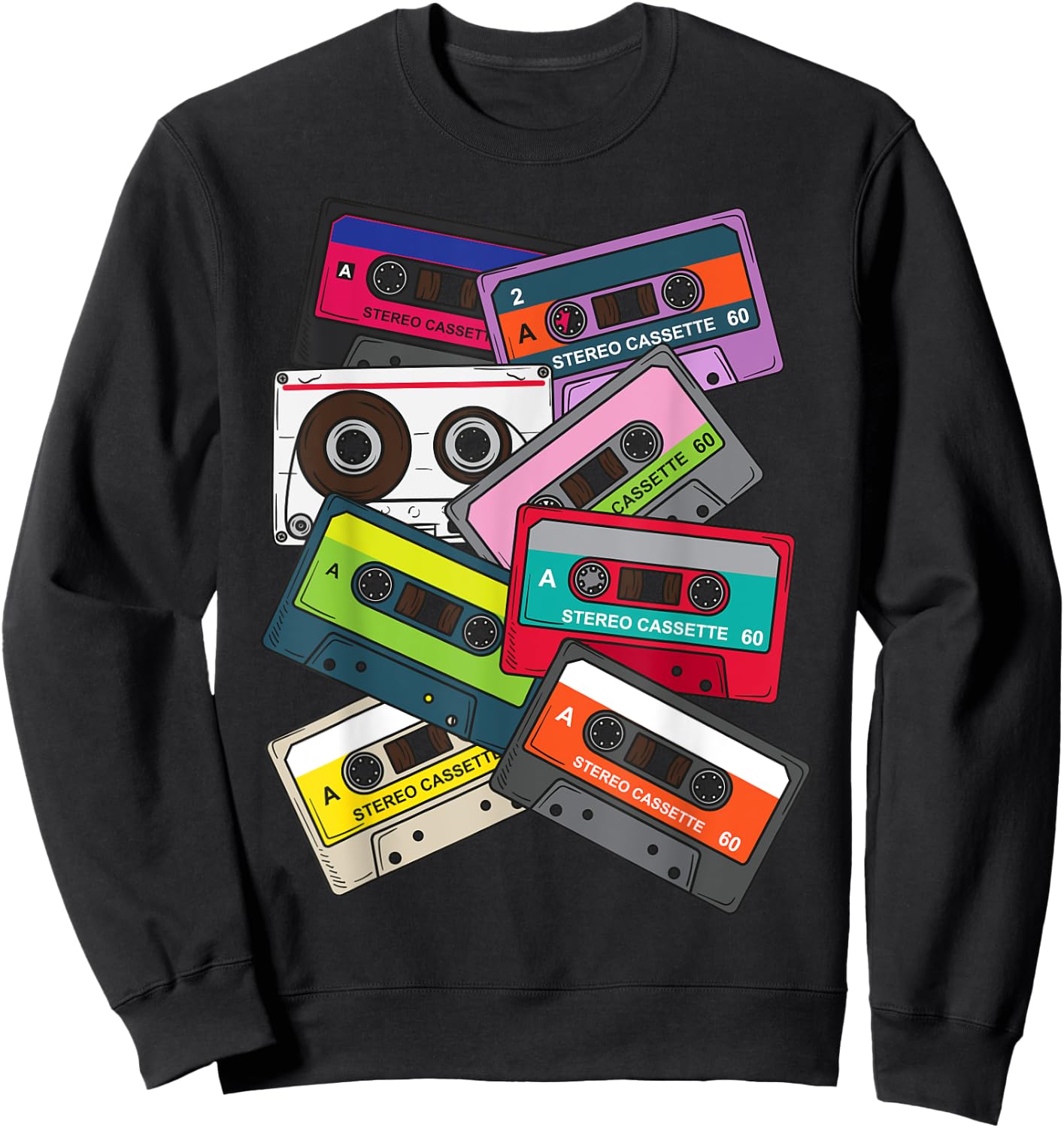 Eighties 80's Kid Best Era Ever Born In the 80's Cassette Sweatshirt - Sweatshirt | Black