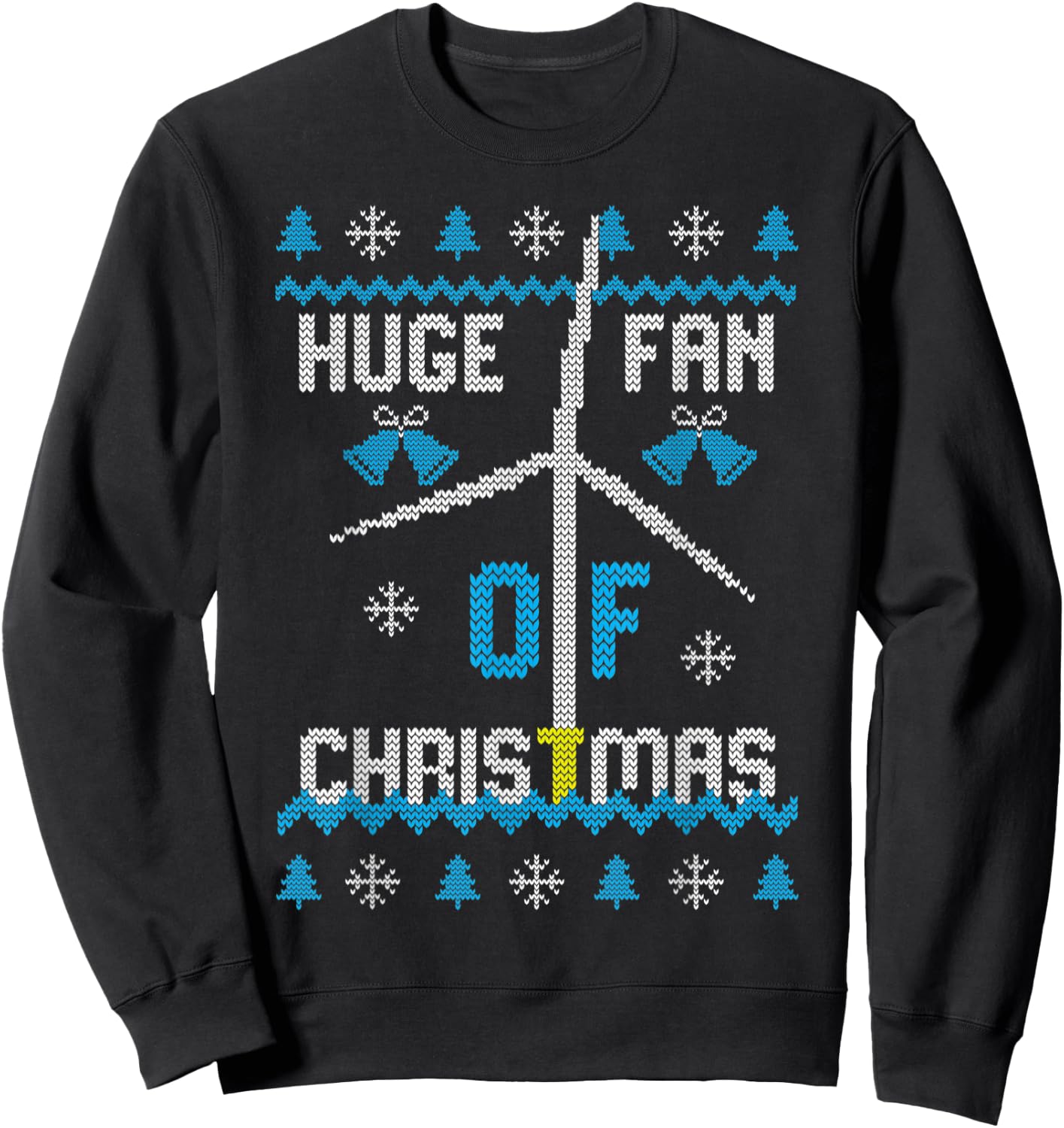 Renewable energy Christmas sweater - offshore technician Sweatshirt - Sweatshirt | Black