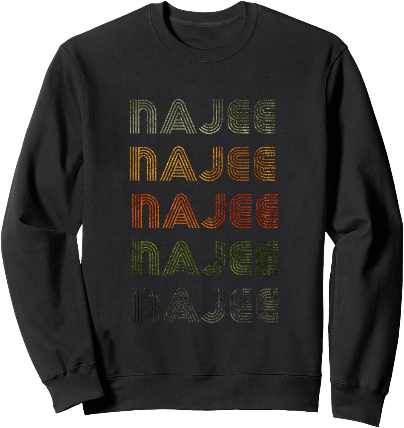 Love Heart Najee Grunge/Vintage Style Black Najee Sweatshirt - Sweatshirt | Black