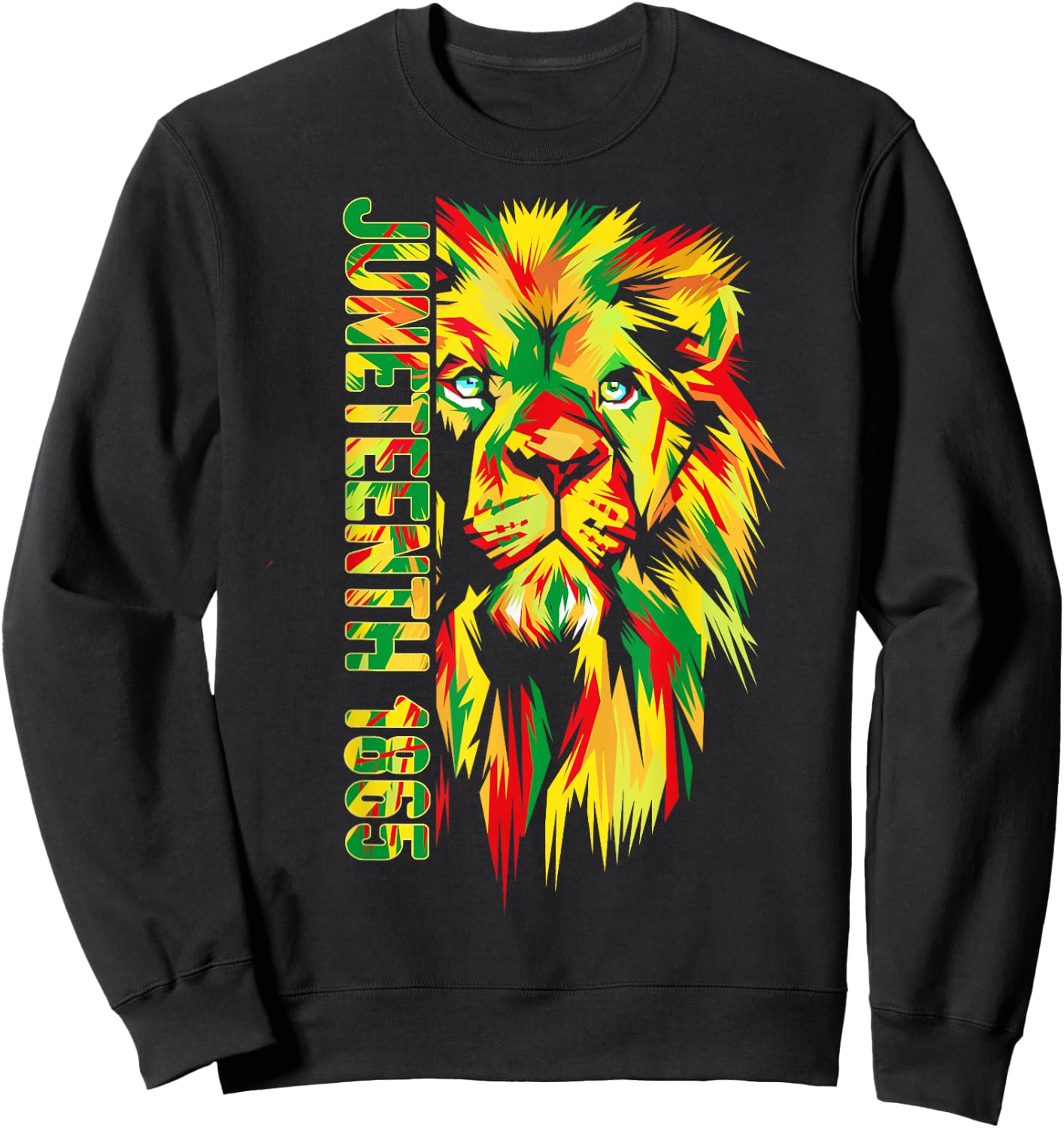 Juneteenth Men Women African American Black Lion 1865 King Sweatshirt - Sweatshirt | Black