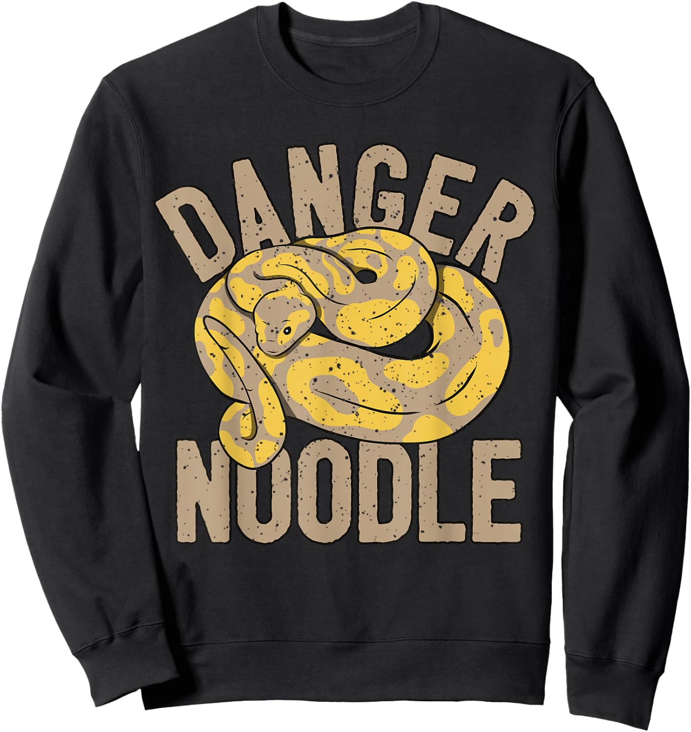 Python Snake - Danger Noodle - Ball Python Sweatshirt - Sweatshirt | Black