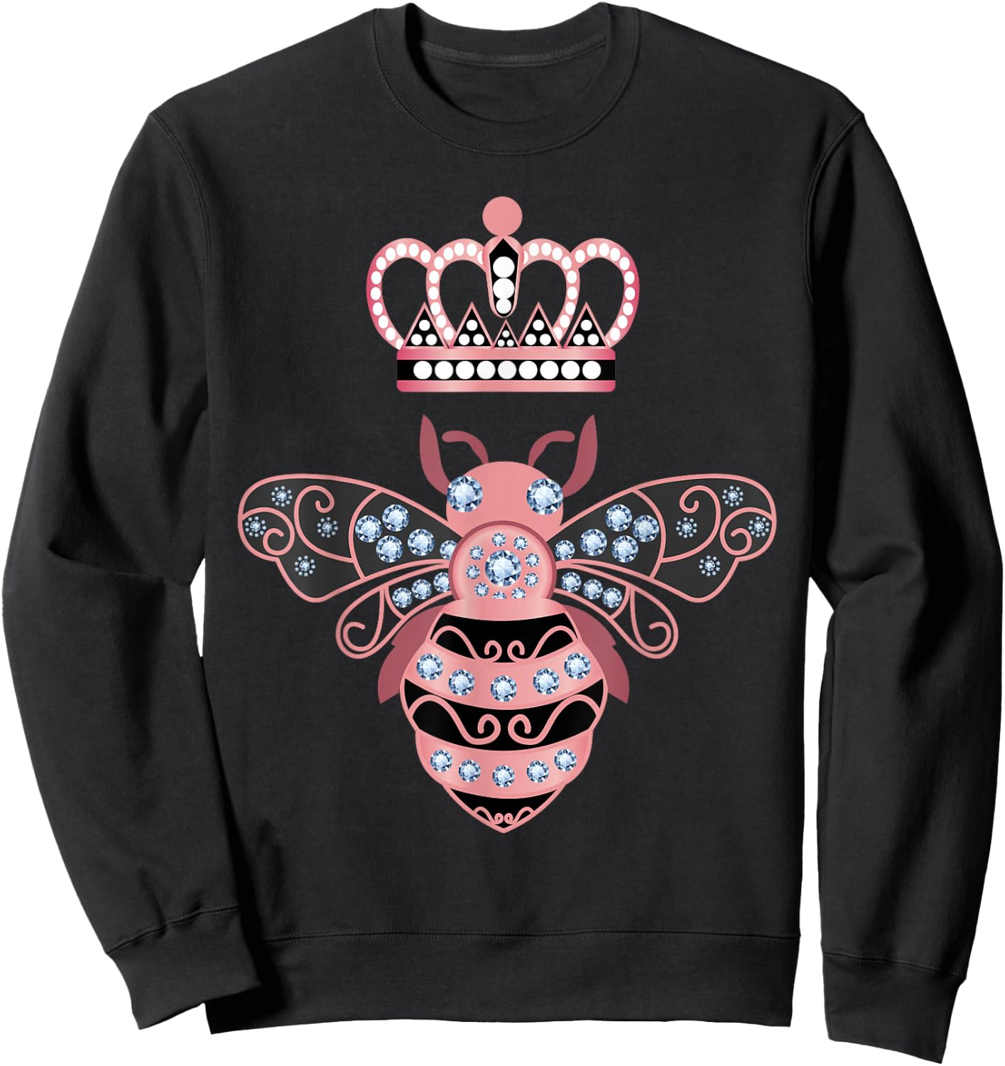 Queen Bee Crown Women Men Girls Hive Beekeeping Bee Women Sweatshirt - Sweatshirt | Black