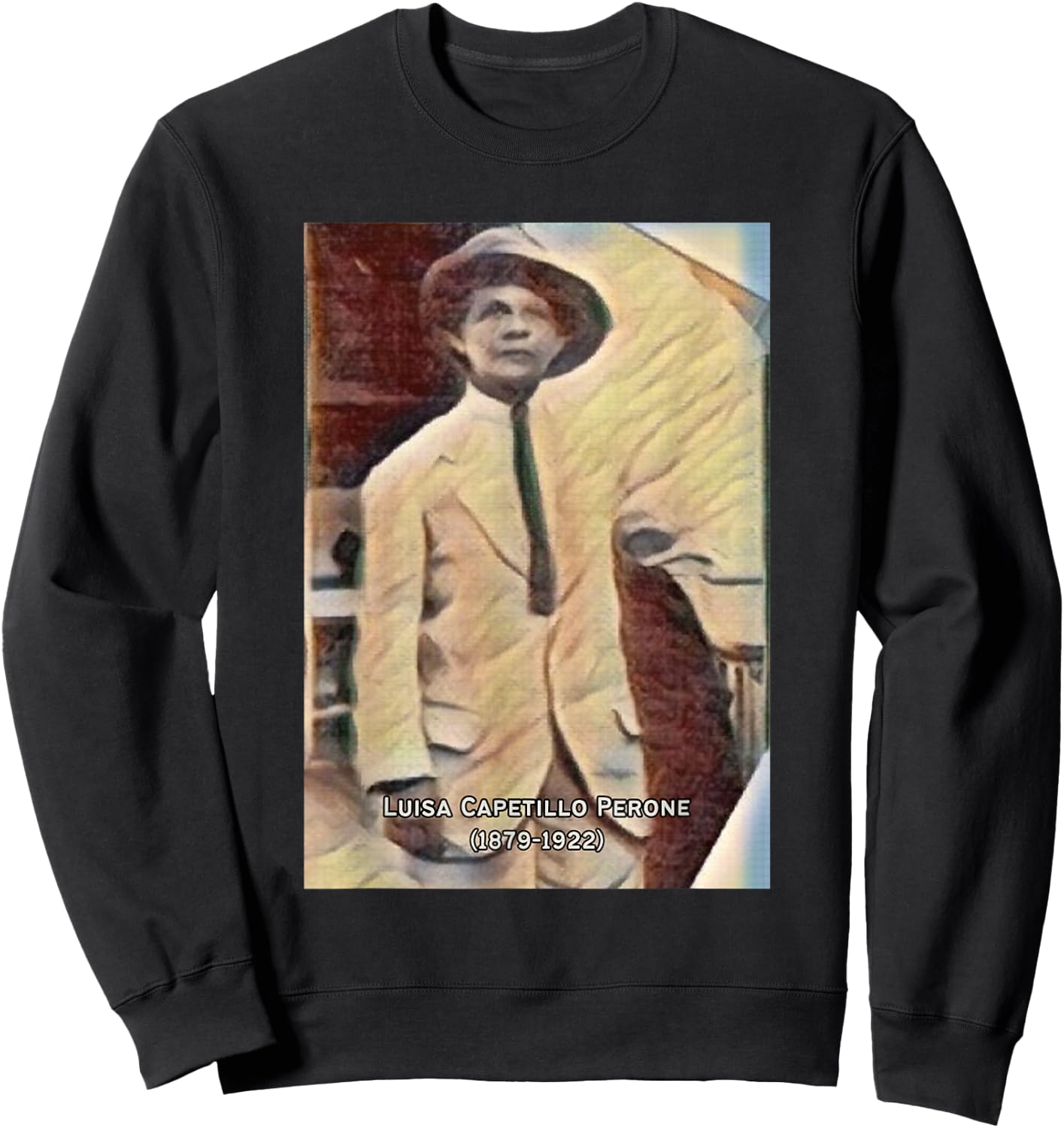 Luisa Capetillo Perone I Boricua I Puerto Rico I Hero Sweatshirt - Sweatshirt | Black