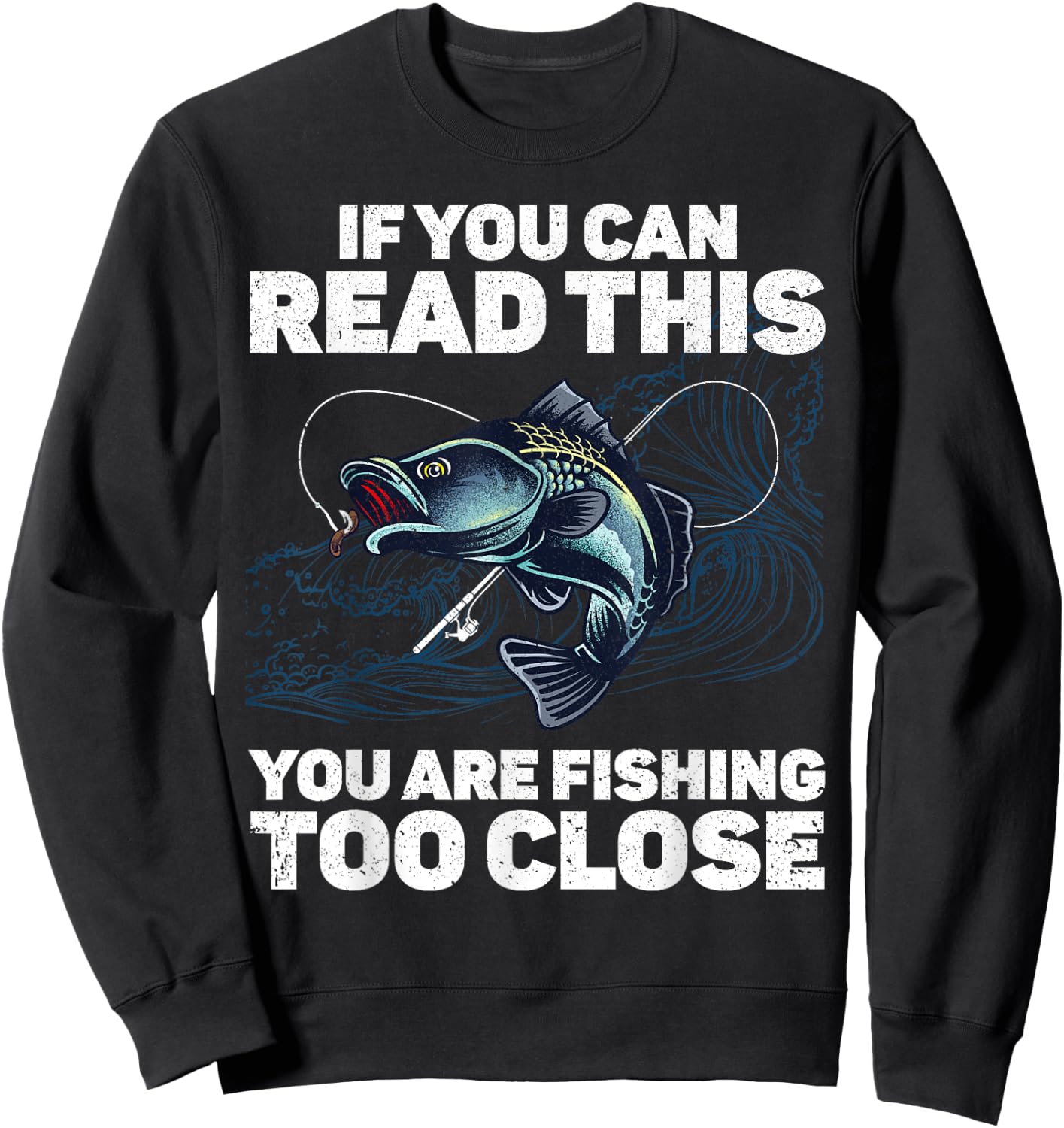 Funny Fishing Design Women Kids Fishes Fishing Lover Sweatshirt - Sweatshirt | Black