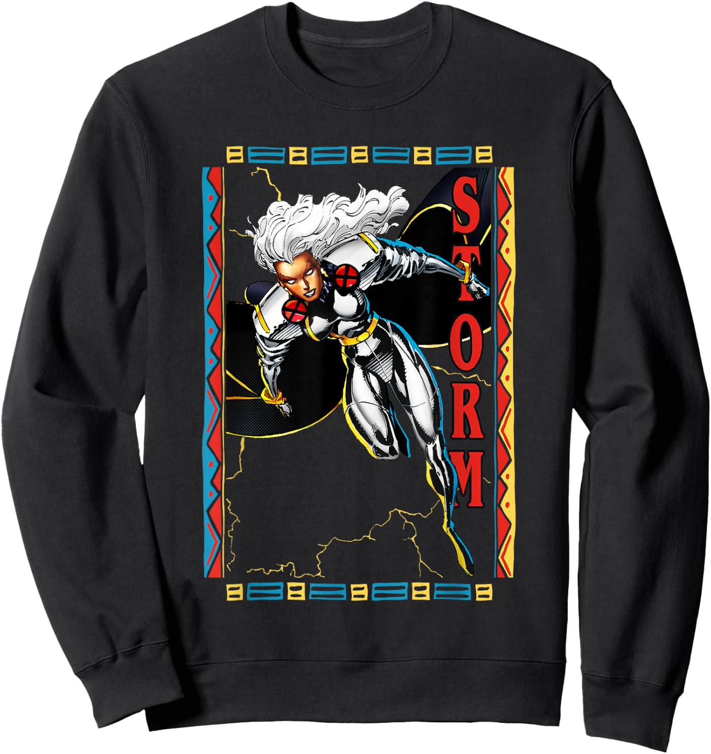 Marvel X-Men Storm Tribal Style Frame Epic Portrait Sweatshirt - Sweatshirt | Black