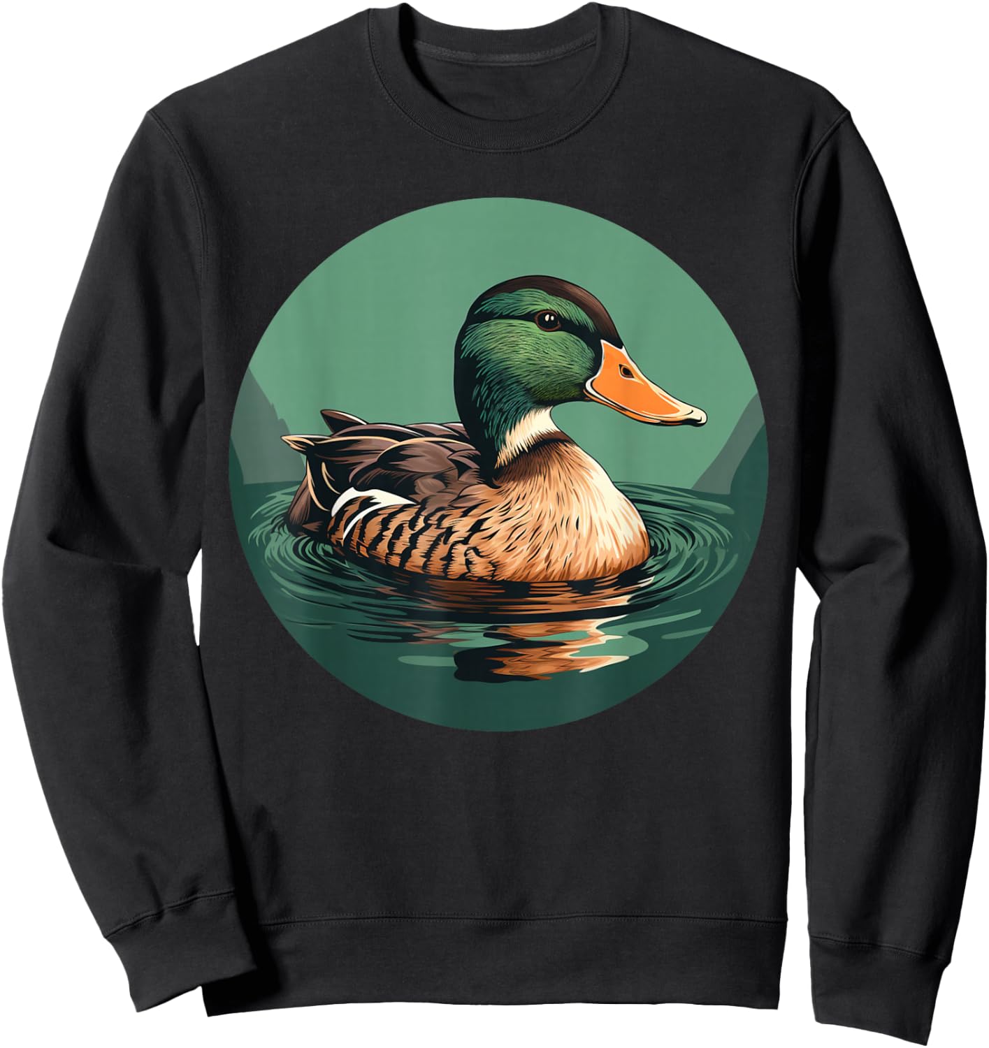 Cool looking Mallard Duck for Bird and Animals watching Fans Sweatshirt - Sweatshirt | Black