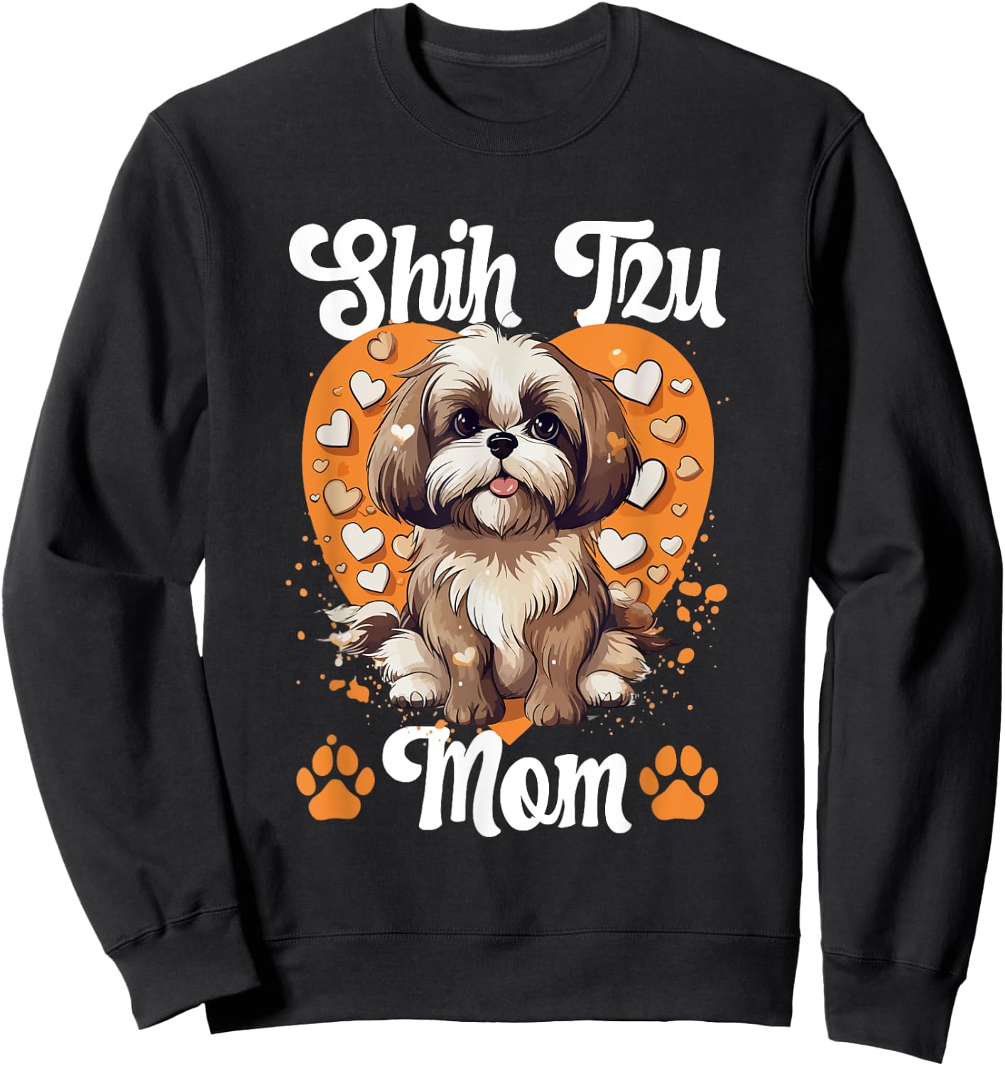 Shih Tzu Hsi Shih dog Pet Dog Breed Shih Tzu Mom Men Women Girls Kids Sweatshirt - Sweatshirt | Black