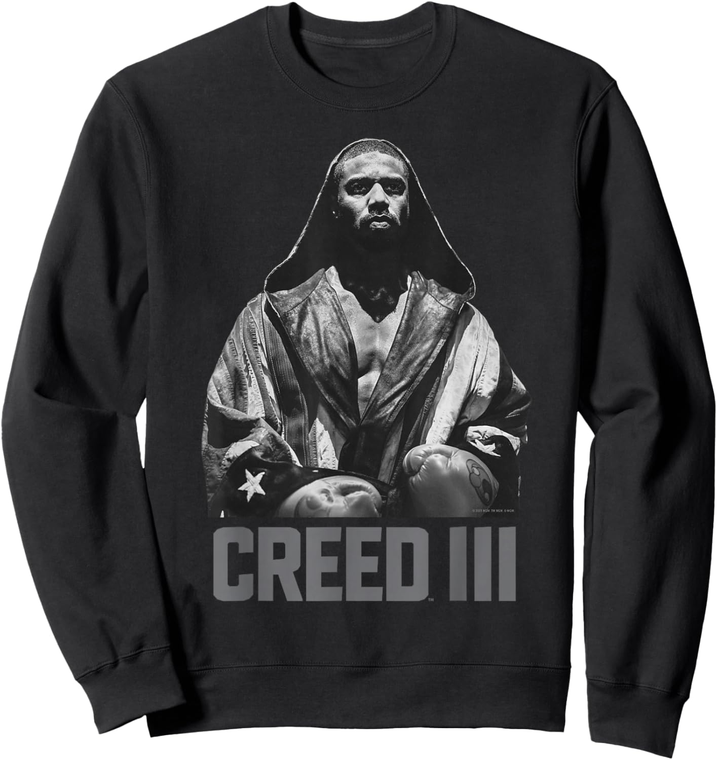 Adonis Creed – Black and White Boxing Robe Creed III Sweatshirt - Sweatshirt | Black