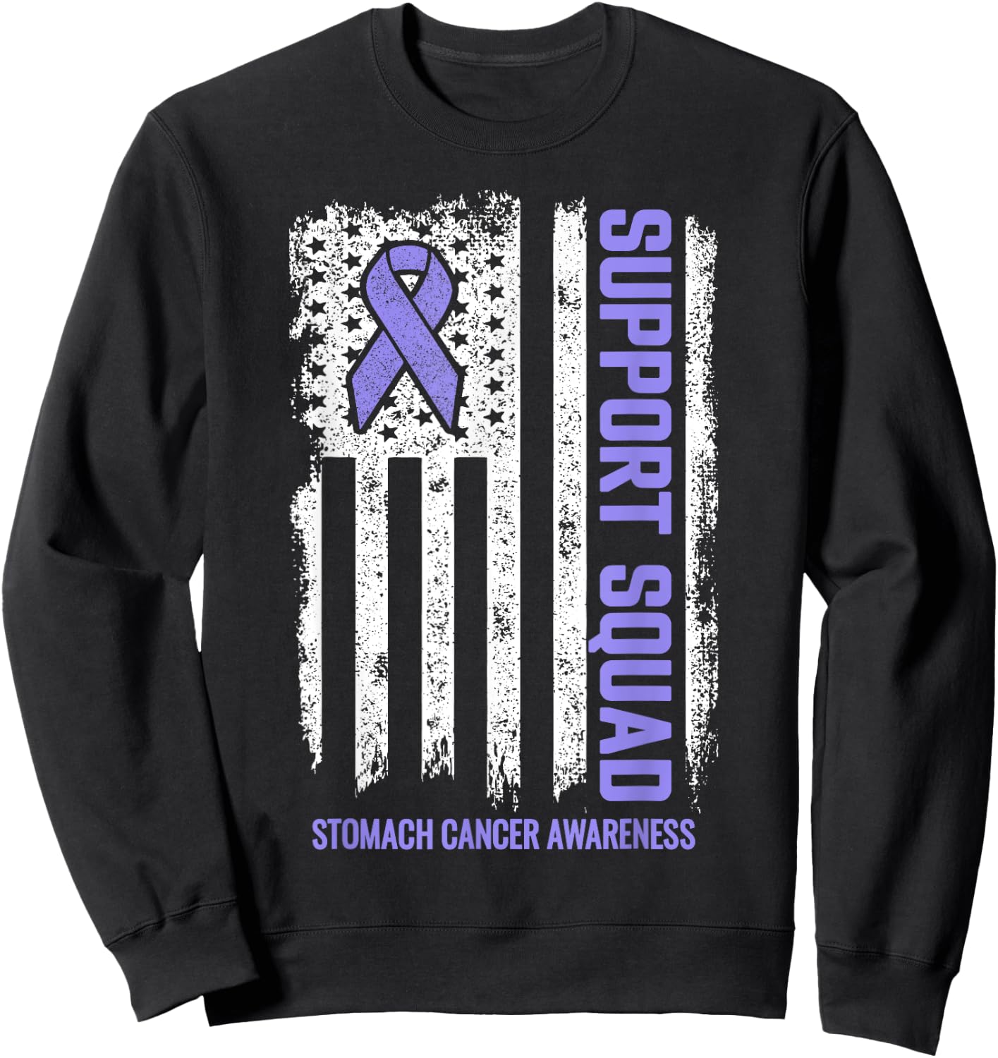 Stomach Cancer Shirts Support Squad Stomach Cancer Awareness Sweatshirt - Sweatshirt | Black