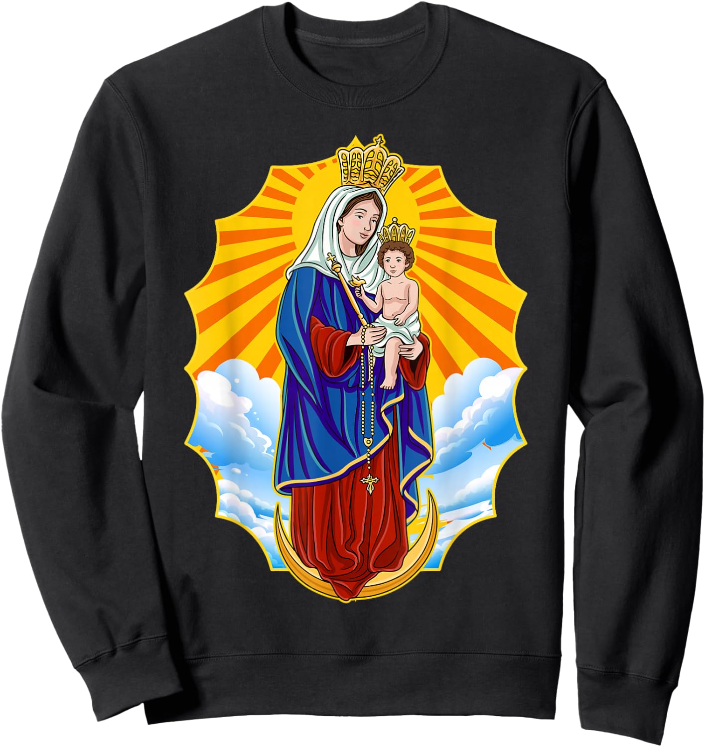 Chinita Chiquinquira Venezuela Maracaibo Virgen Chiquinquira Chinita Zulia Black Sweatshirt - Sweatshirt | Black