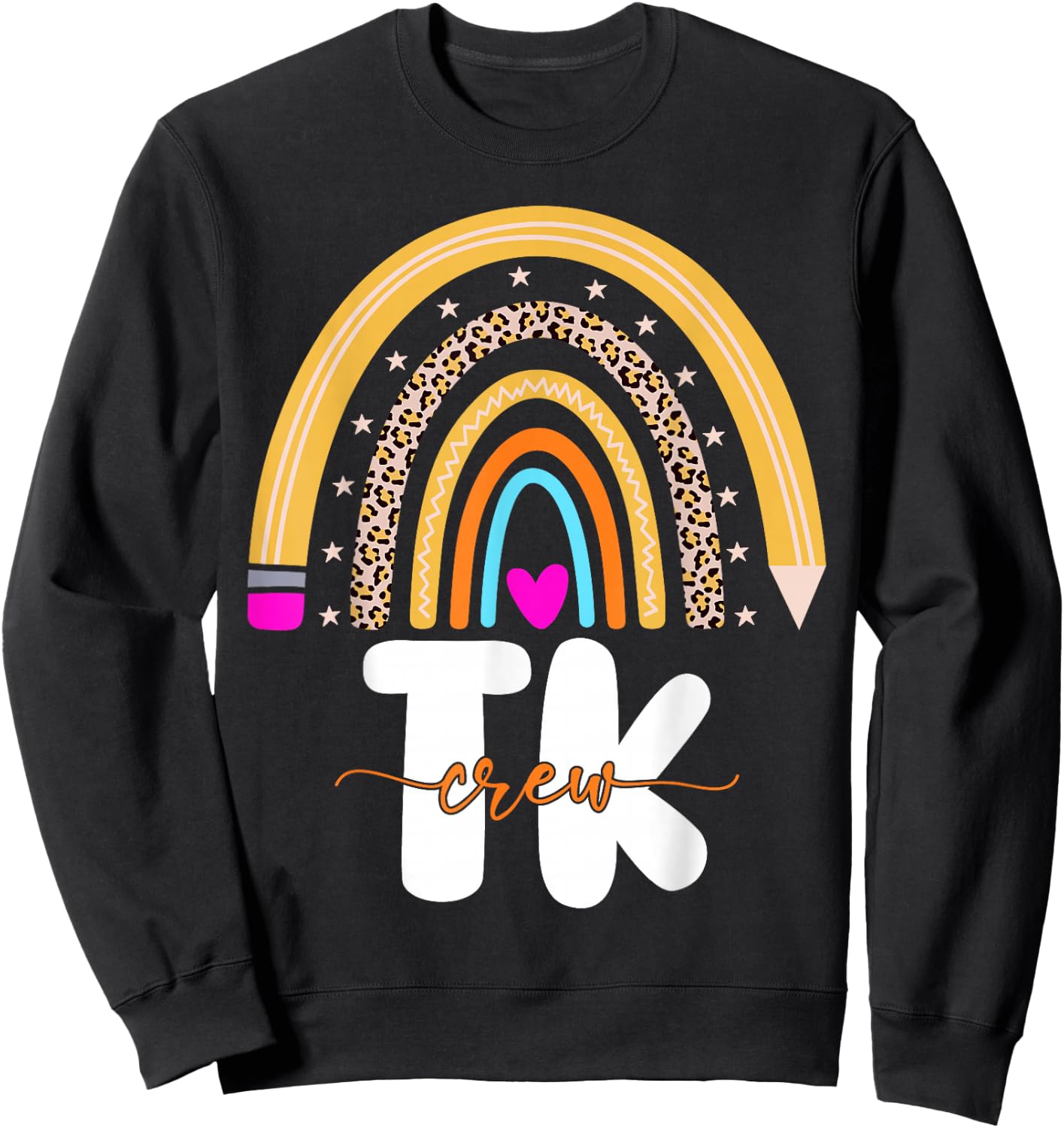 Team TK Transitional Kindergaten TK Crew Squad Teacher Kids Sweatshirt - Sweatshirt | Black