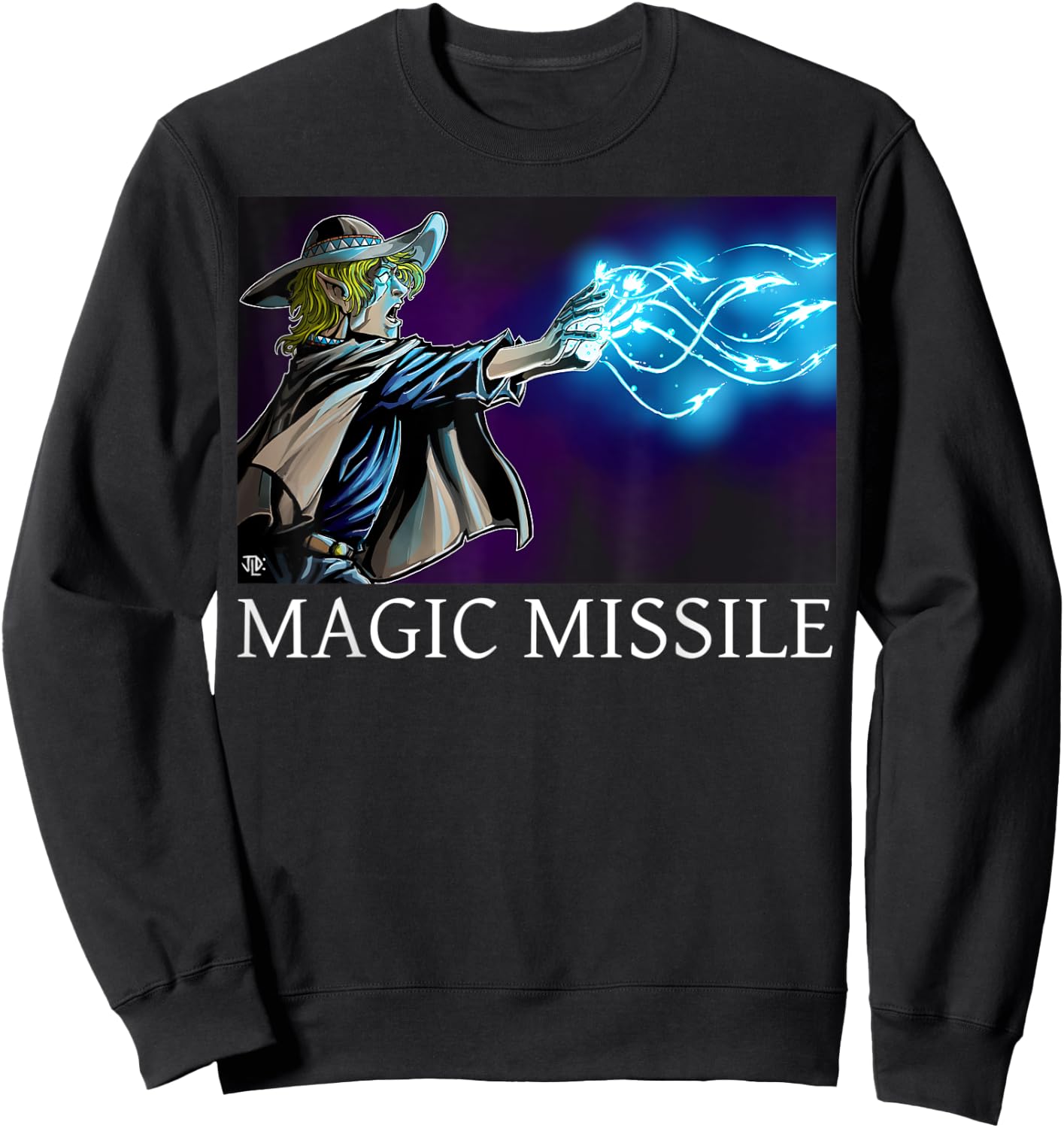 Caverns & Creatures: Magic Missile Sweatshirt - Sweatshirt | Black