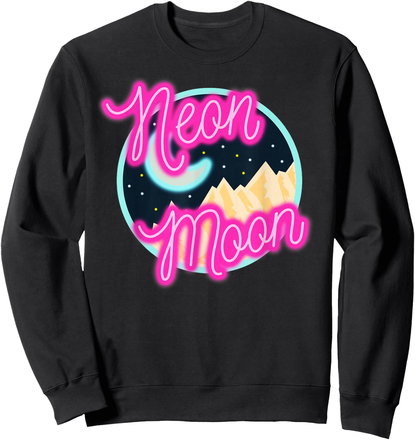 Neon Moon Shirt Retro Western 80s 90s Country Sweatshirt - Sweatshirt | Black