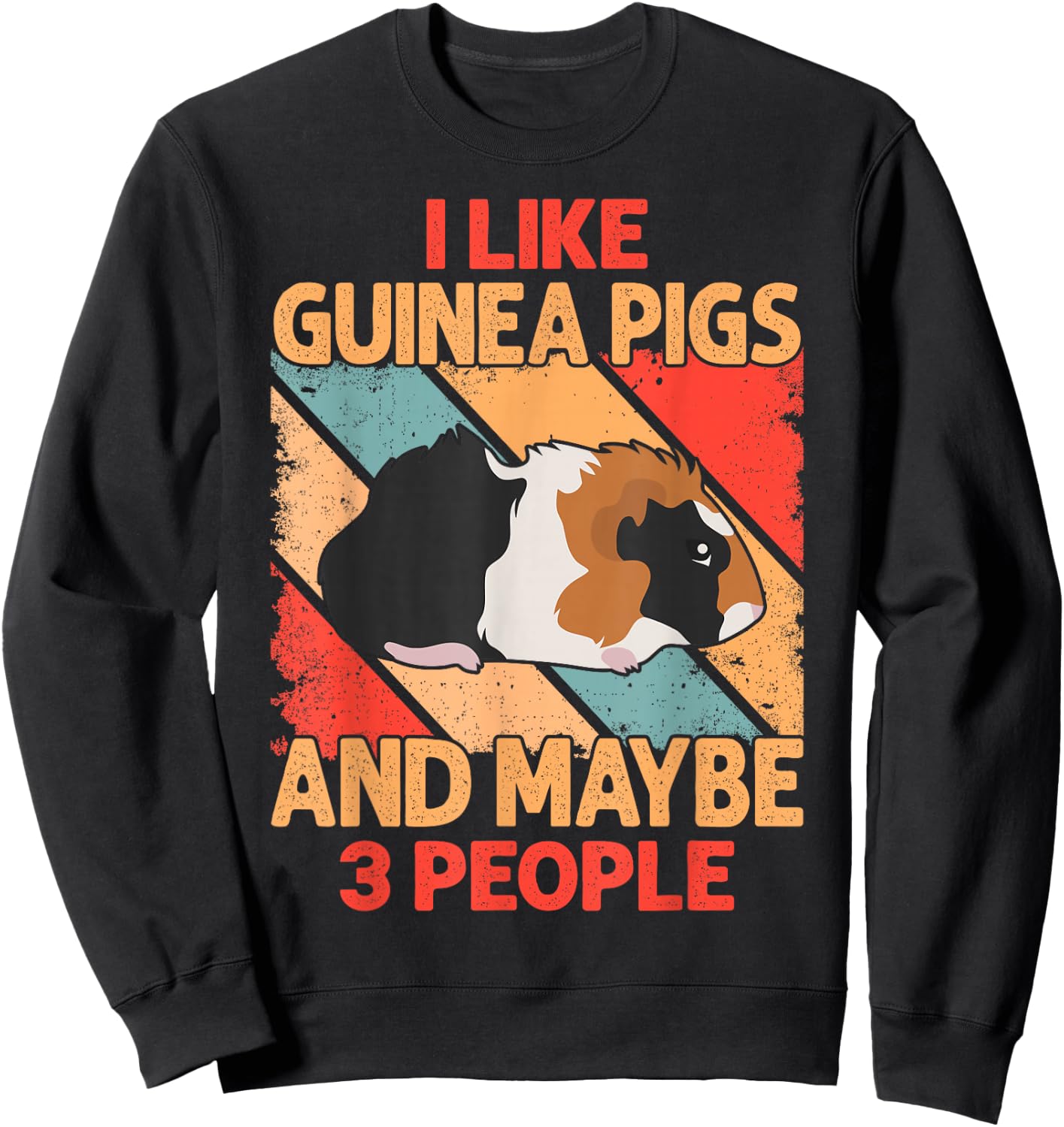 I Like Guinea Pigs And Maybe 3 People Sweatshirt - Sweatshirt | Black