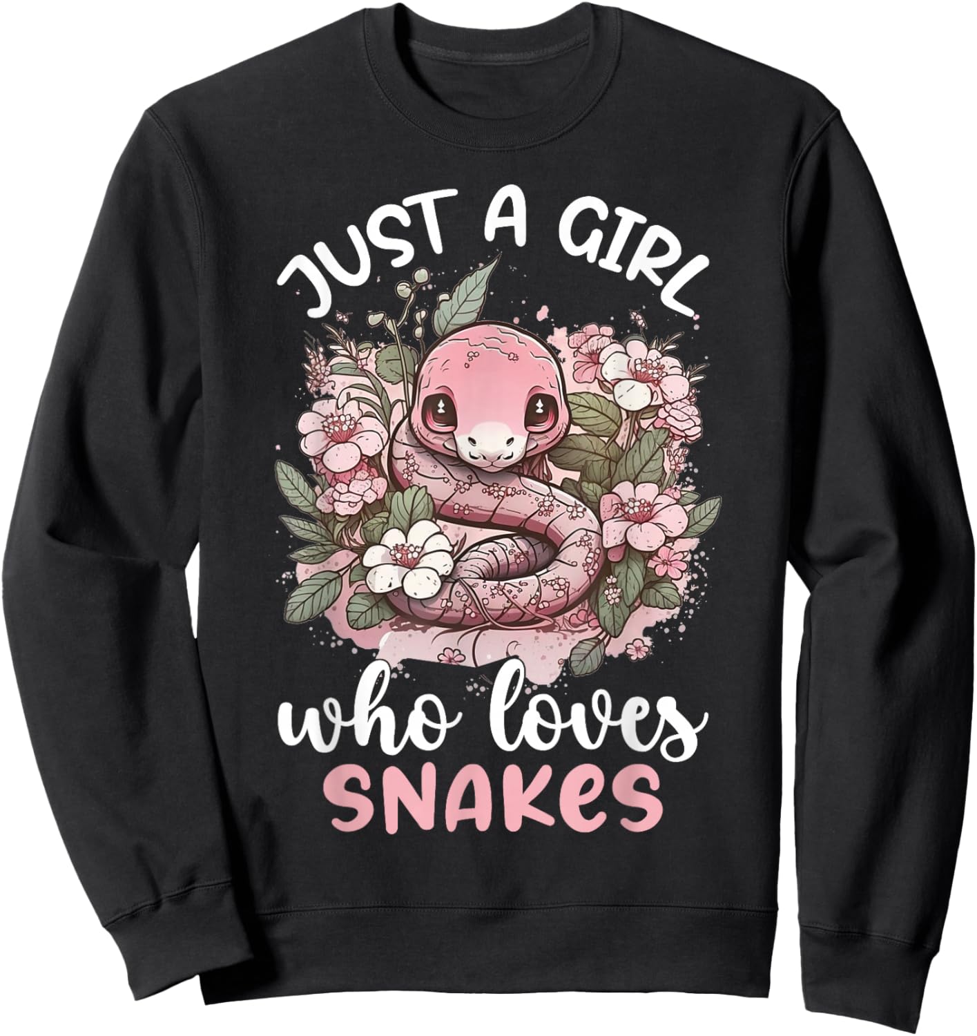 Just A Girl Who Loves Snakes Sweatshirt - Sweatshirt | Black