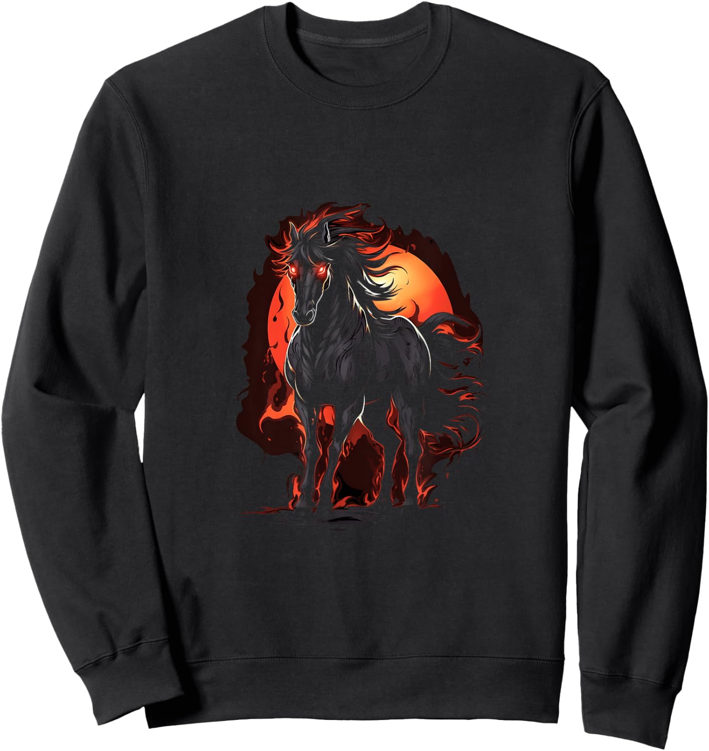 Gothic Horse Scary Dark Horses Animal Goth Sweatshirt - Sweatshirt | Black