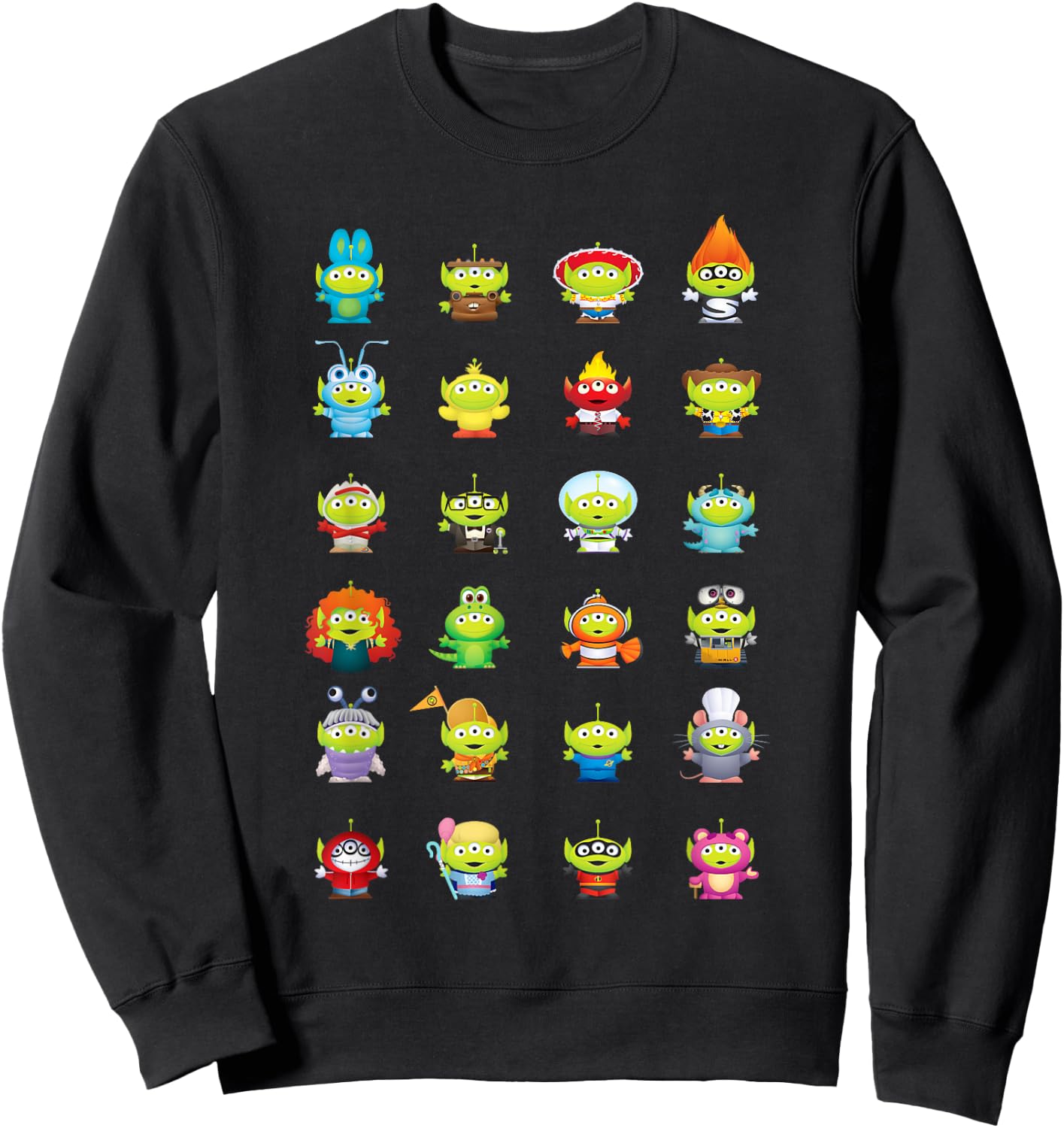 Pixar Toy Story Aliens as Pixar Characters Sweatshirt - Sweatshirt | Black