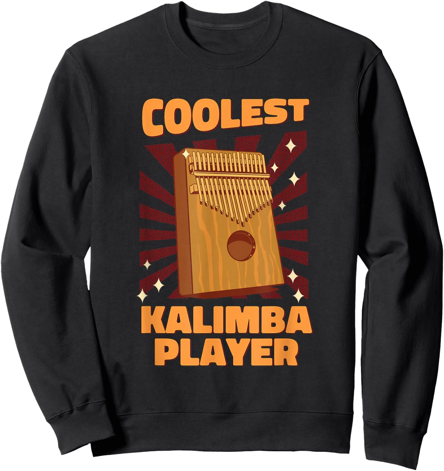 Coolest Kalimba Player Sound Instrument Kalimba Sweatshirt - Sweatshirt | Black