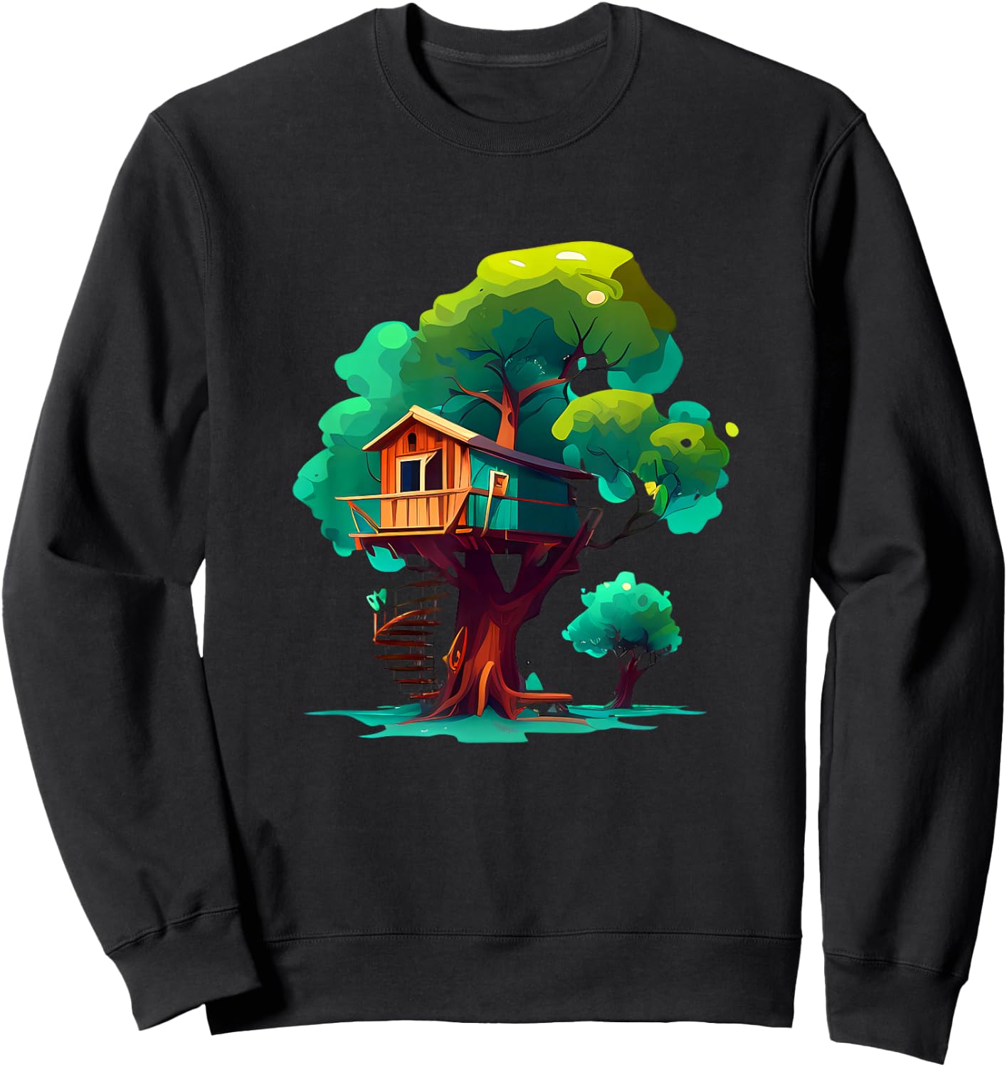 Funny Treehouse for Boys and Girls Sweatshirt - Sweatshirt | Black