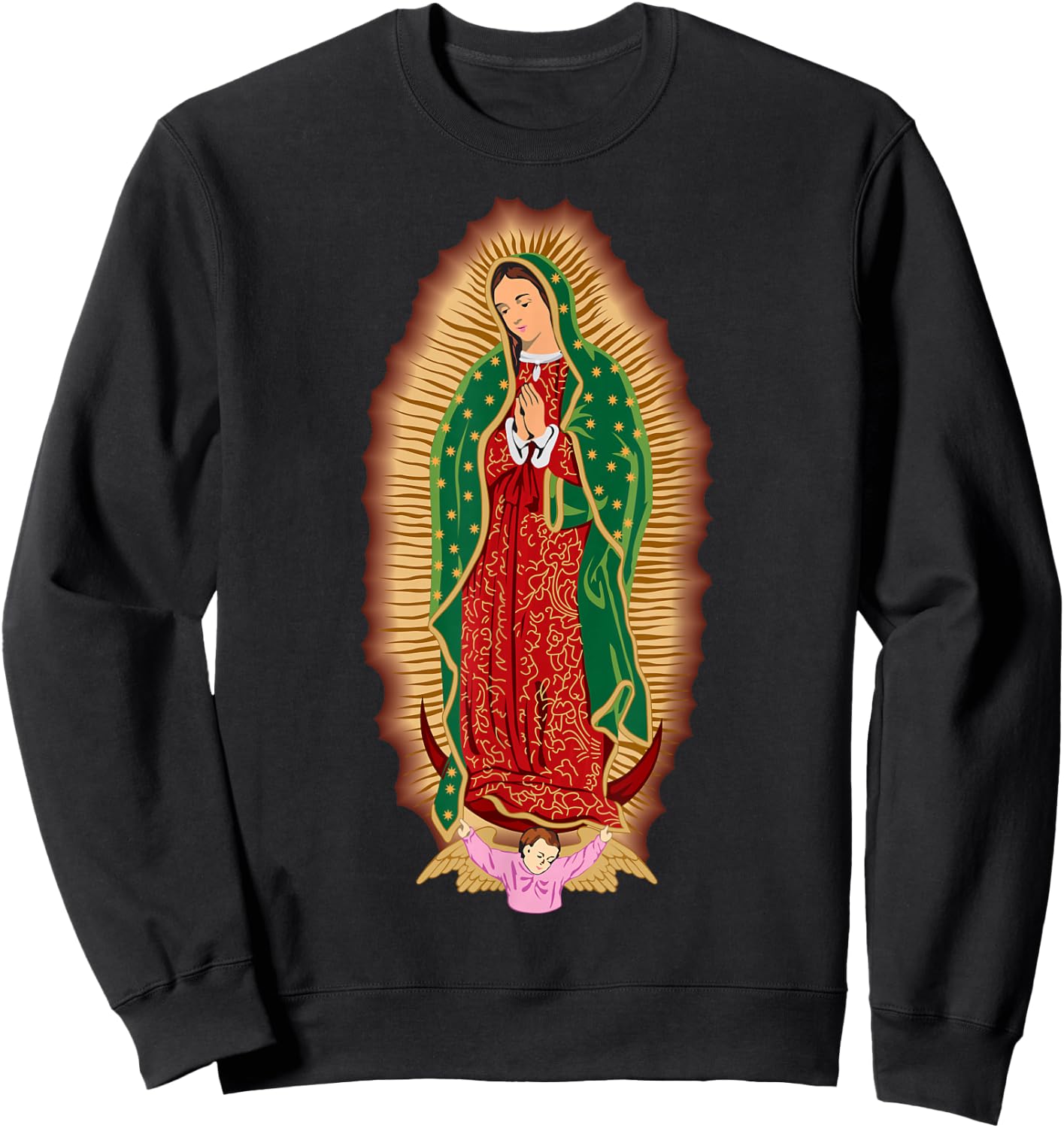 Catholic Faith Hispanic Believe Blessed Devotion Religious Sweatshirt - Sweatshirt | Black