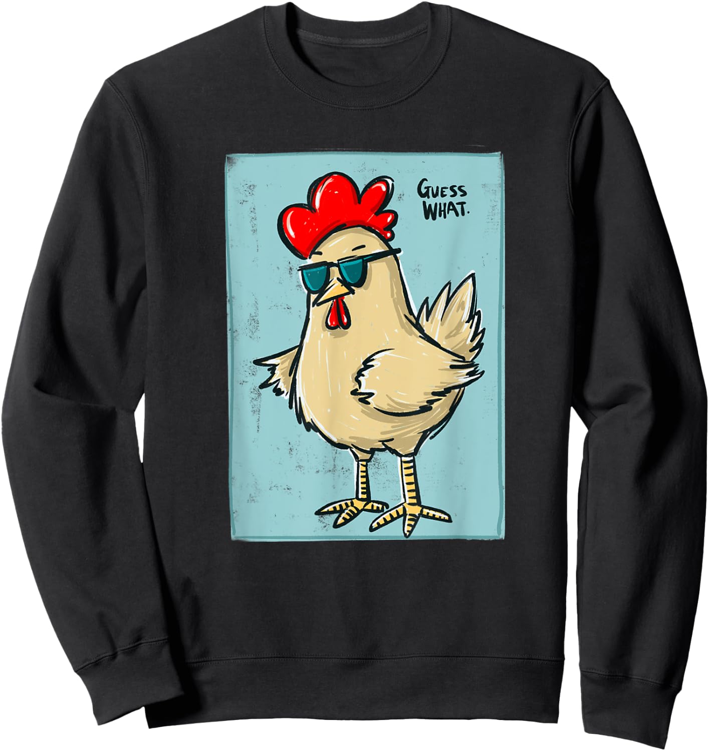 Funny Chicken Butt, Guess? Sweatshirt - Sweatshirt | Black