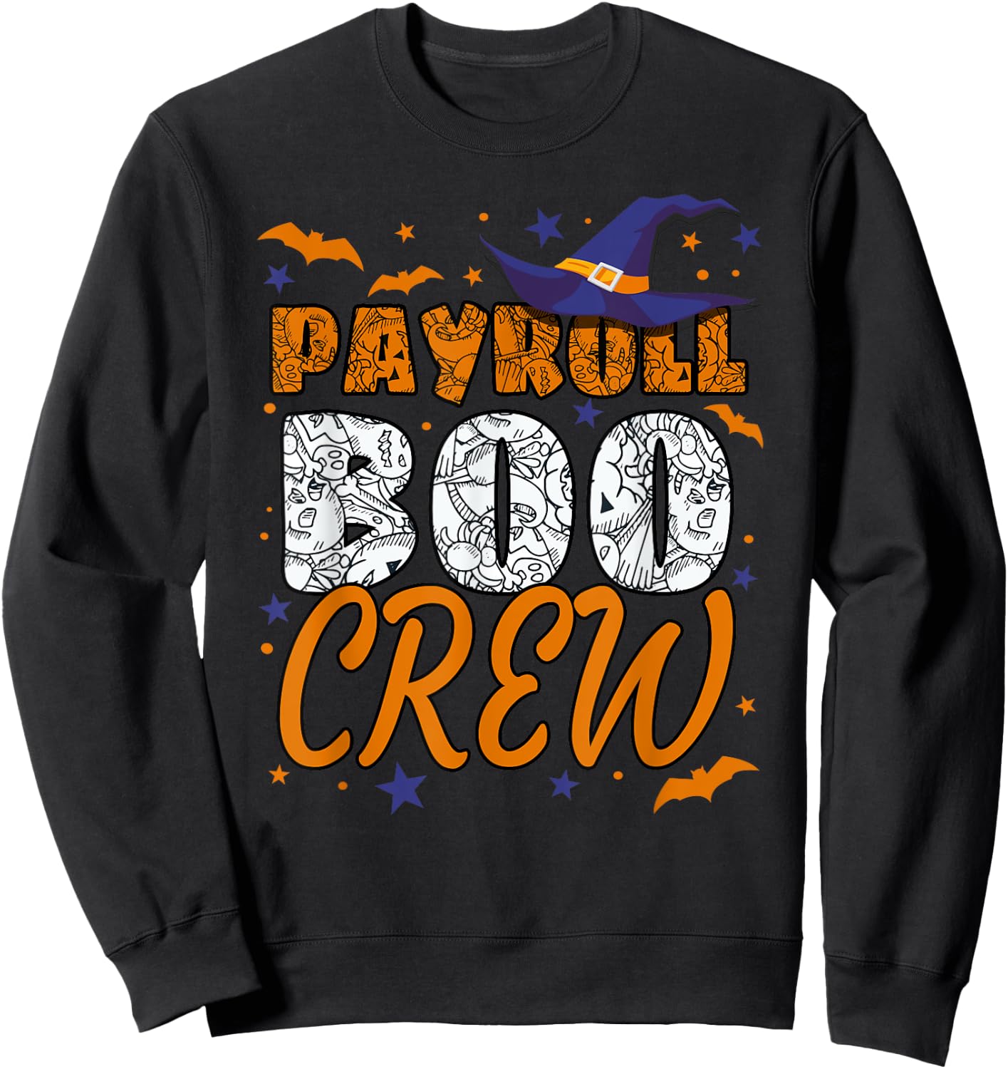 Payroll Boo Crew Halloween Payroll Manager Matching Sweatshirt - Sweatshirt | Black
