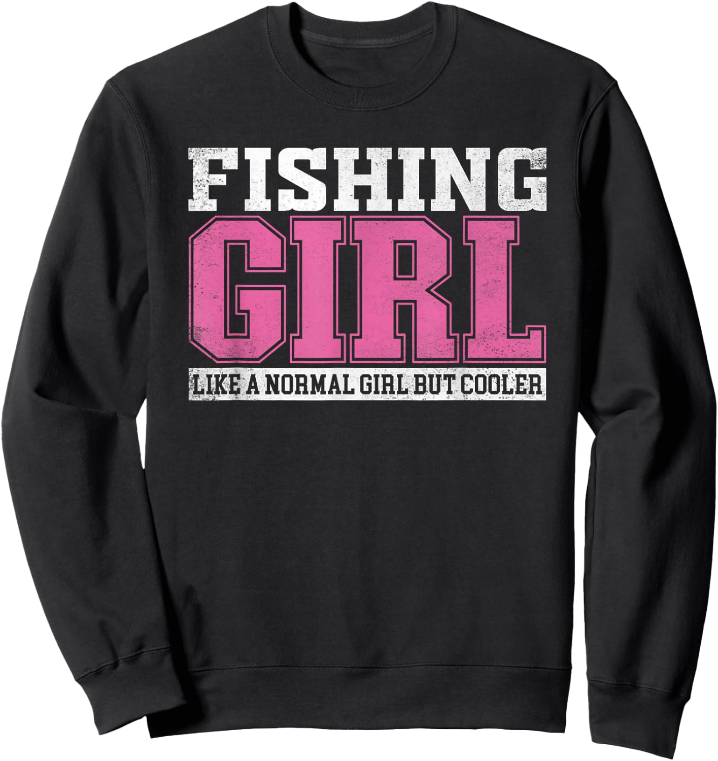 Fishing Girl Sweatshirt - Sweatshirt | Black