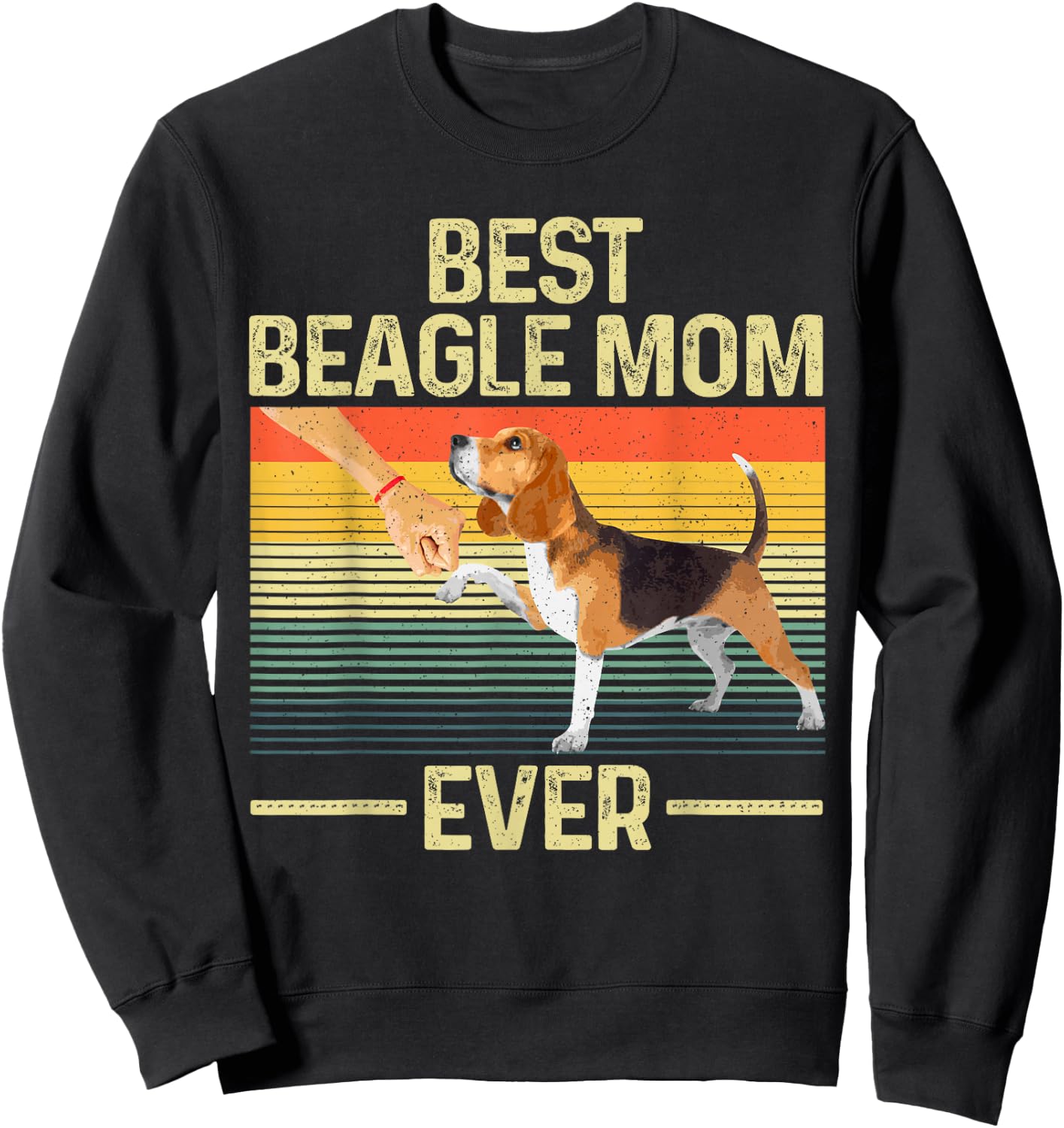 Best Beagle Mom Art Mama Mother Beagle Dog Lovers Sweatshirt - Sweatshirt | Black