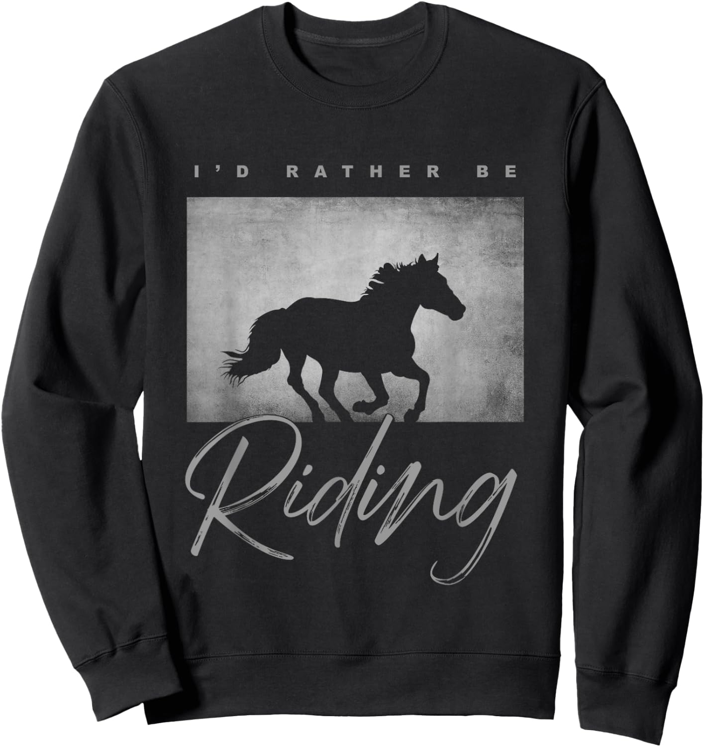 Horse Riding Apparel - Horse Sweatshirt - Sweatshirt | Black