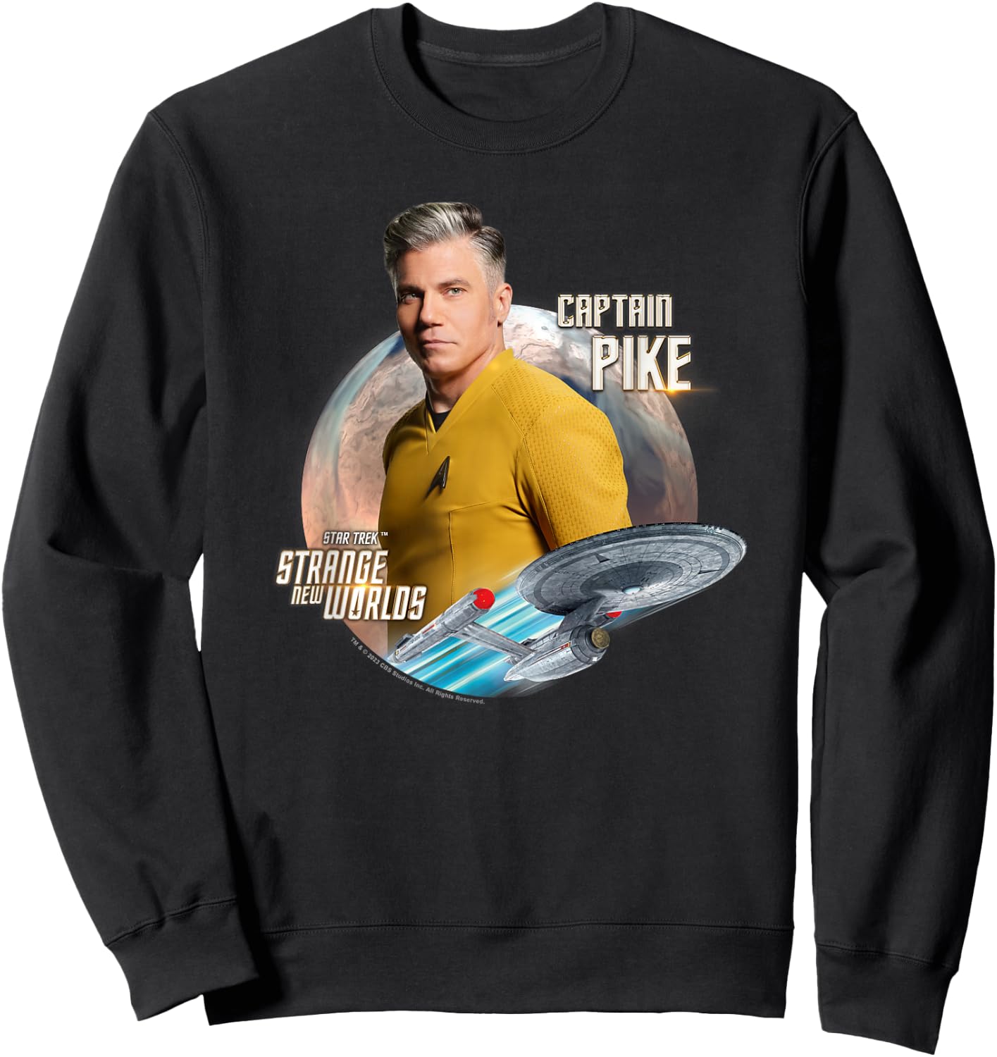 Star Trek Strange New Worlds Captain Pike Sweatshirt - Sweatshirt | Black
