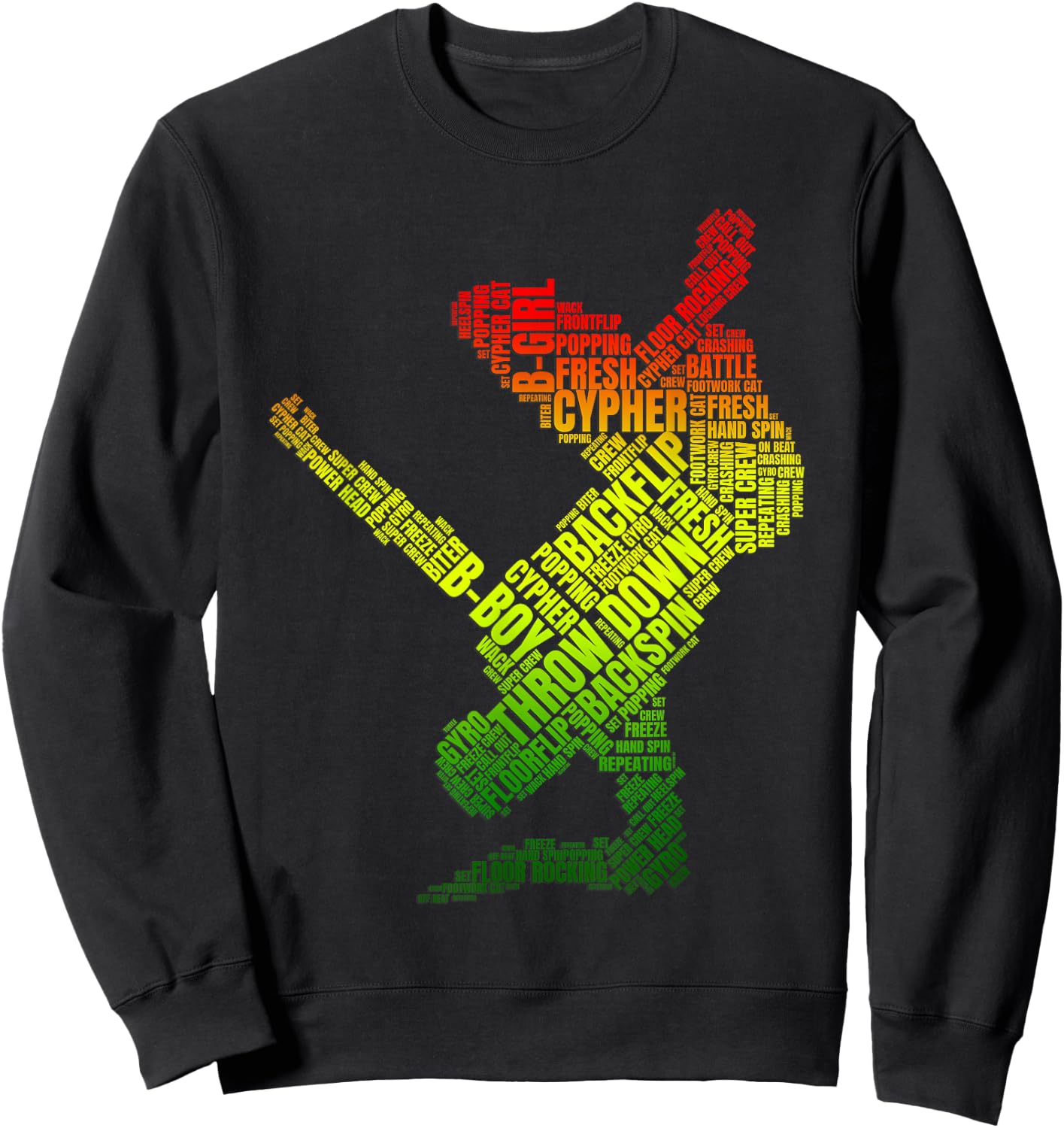 Cypher Bboy Street Dance Battle Movement Breakdance Sweatshirt - Sweatshirt | Black