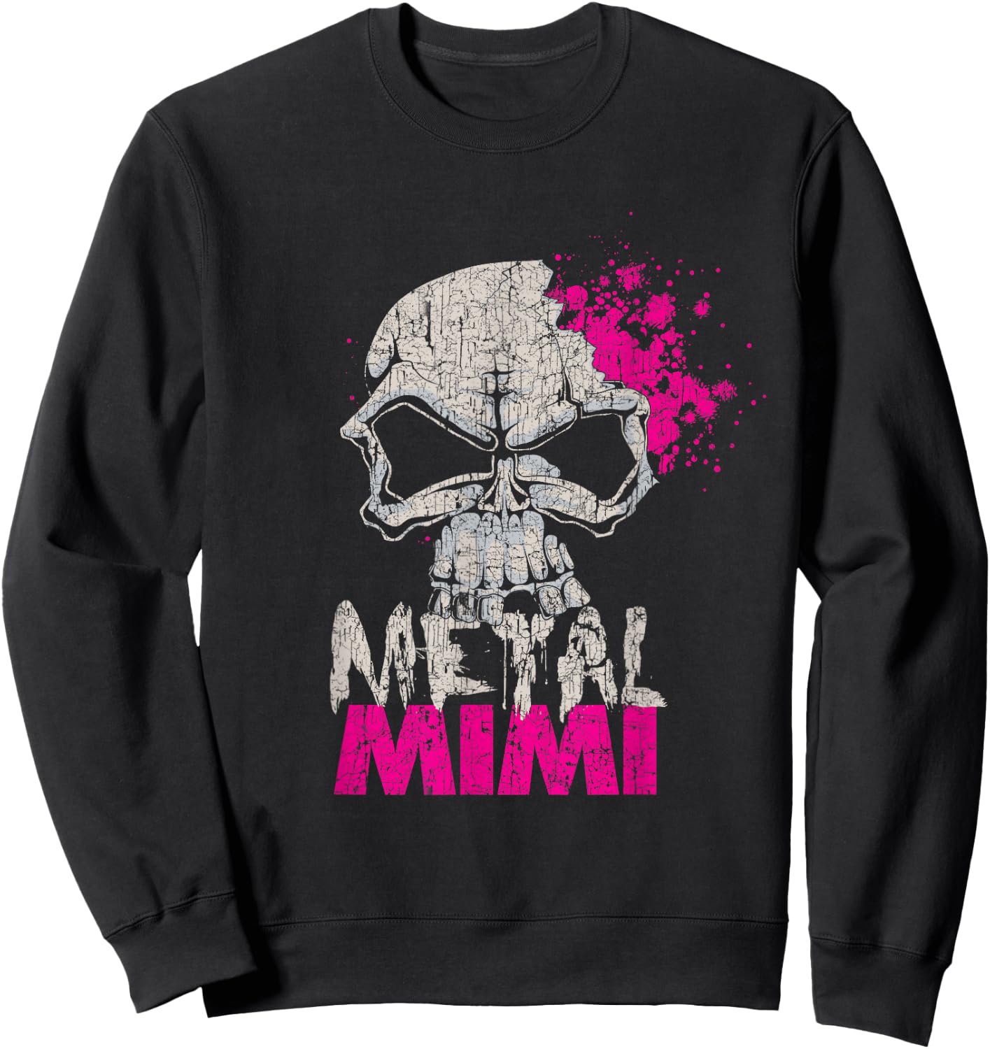 Metal Mimi, Rock Music Mom Grandma, Mother's Day Sweatshirt - Sweatshirt | Black