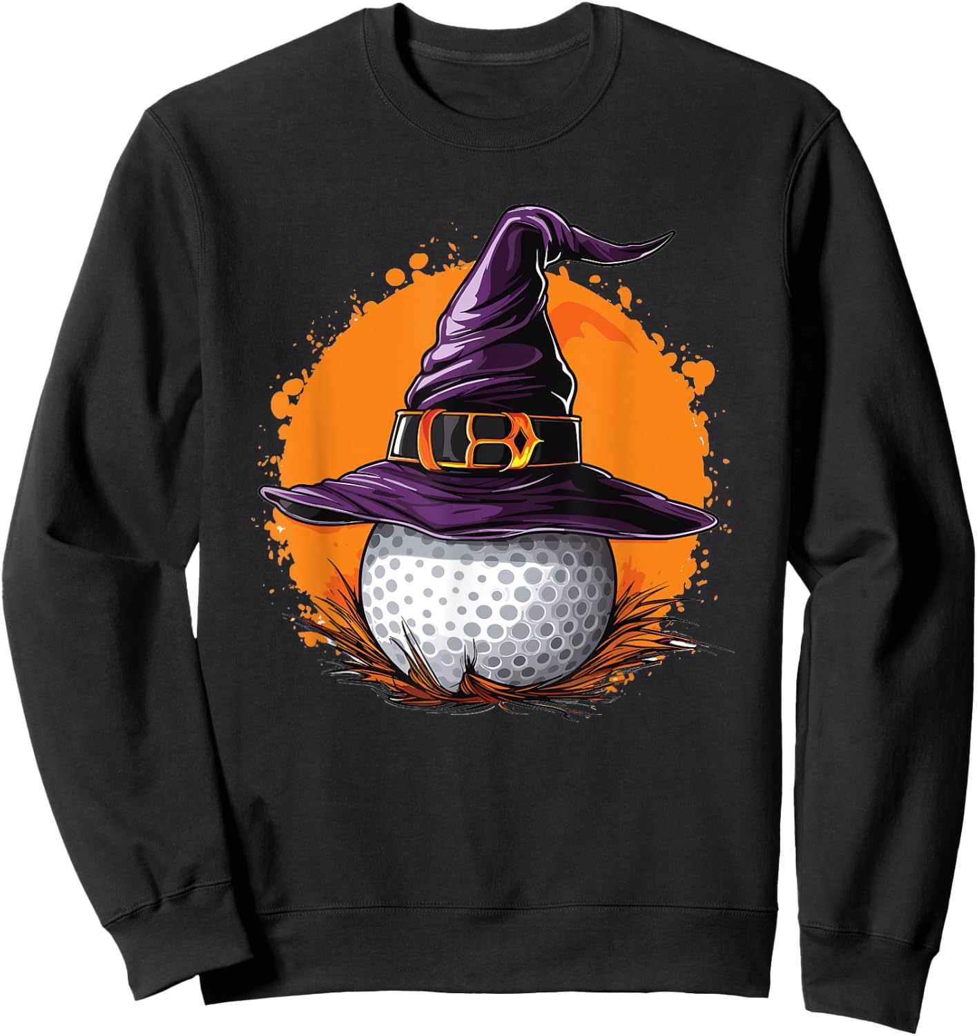 Witch Golf Lover Halloween Costume Golf Sweatshirt - Sweatshirt | Black