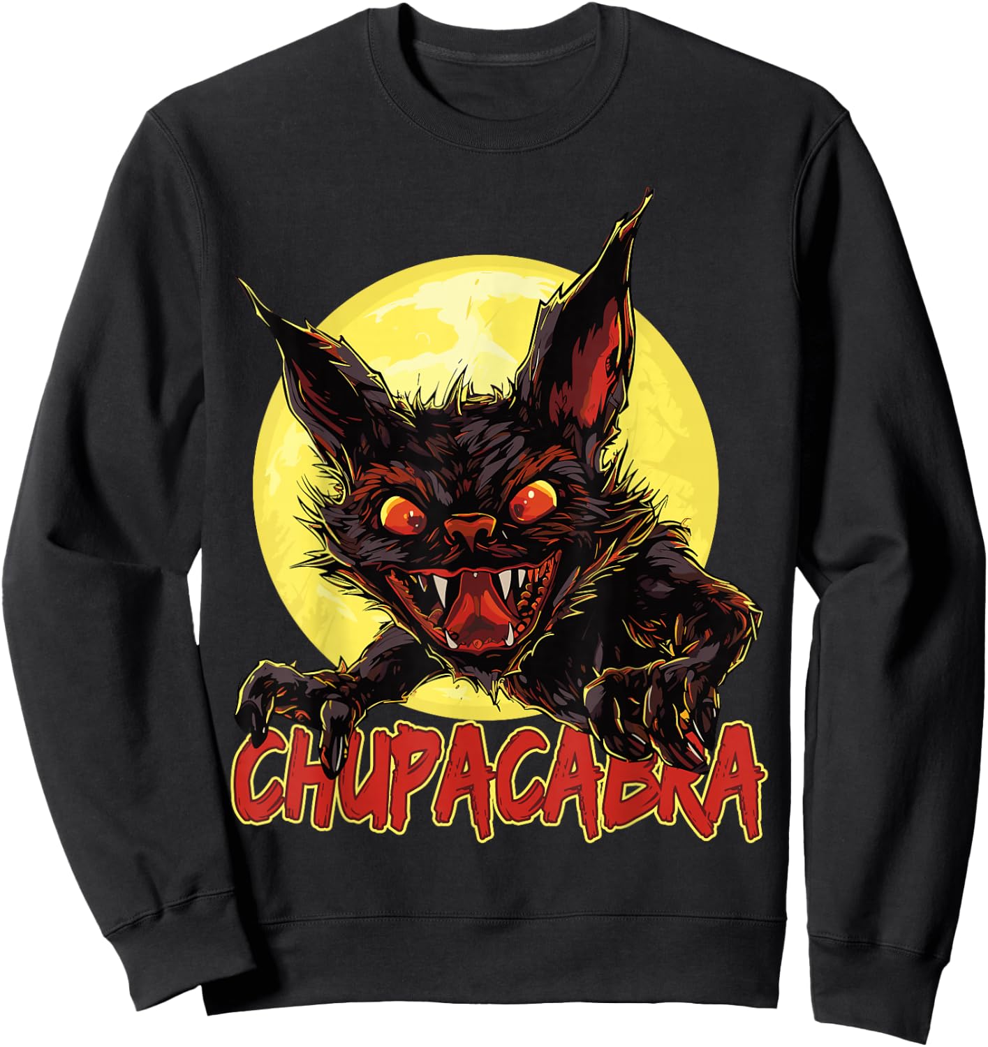 Mythical Monster - cryptid monster Chupacabra Sweatshirt - Sweatshirt | Black