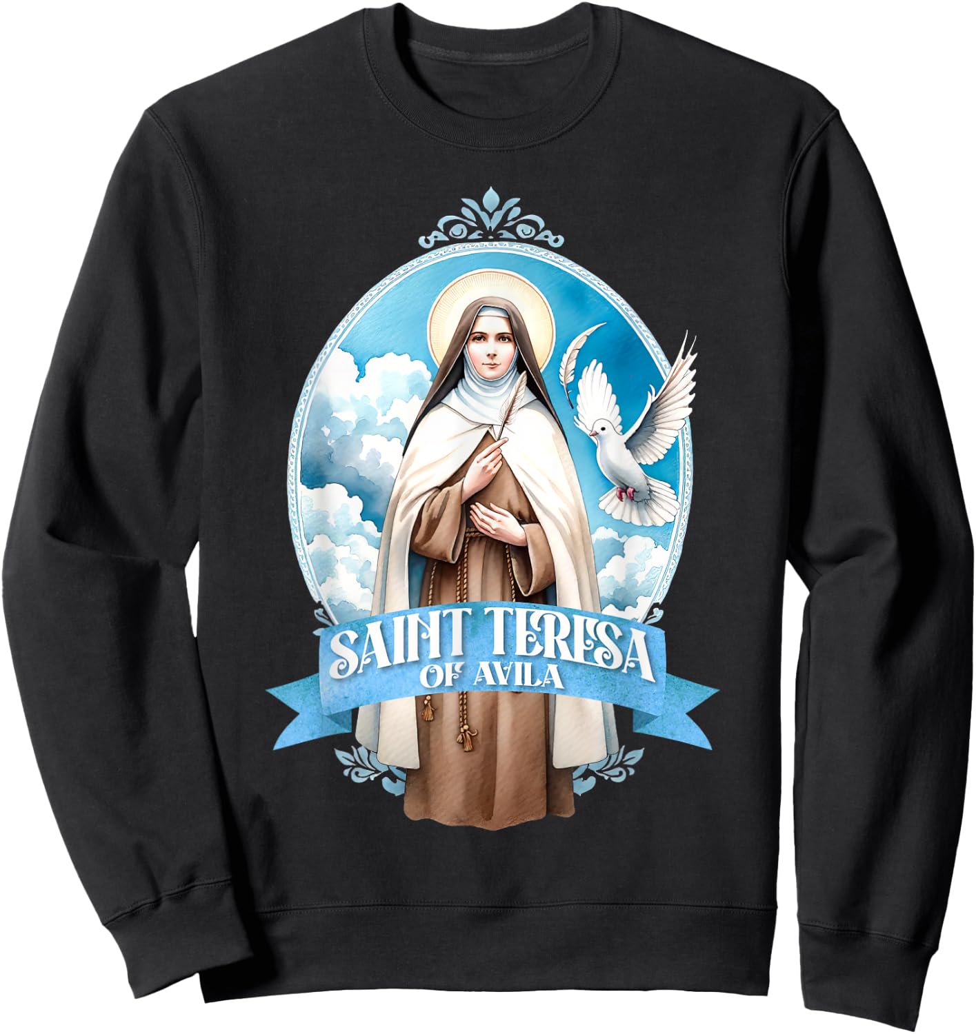 St Teresa of Avila Interior Castle Catholic Patron Saint Sweatshirt - Sweatshirt | Black