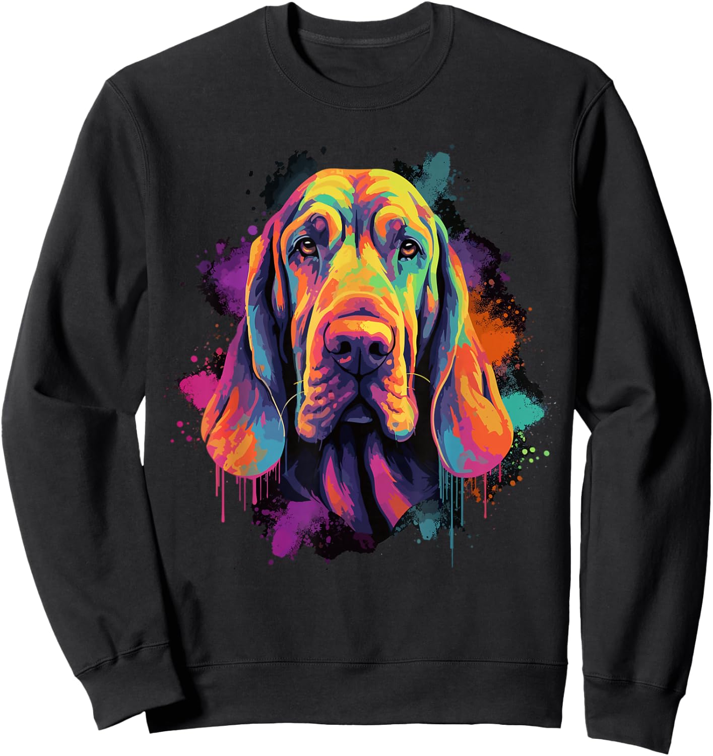 Bloodhound Dog Men Women Sweatshirt - Sweatshirt | Black