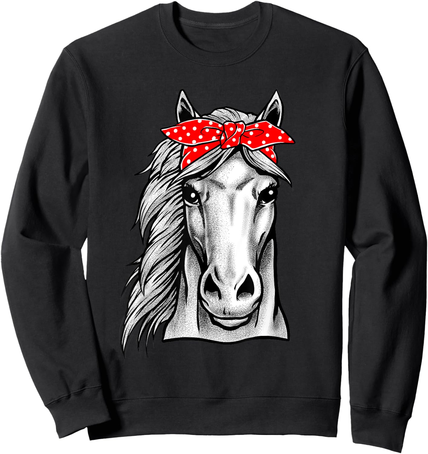 Horse Shirt Graphic - Horse Shirts For Girls Sweatshirt - Sweatshirt | Black