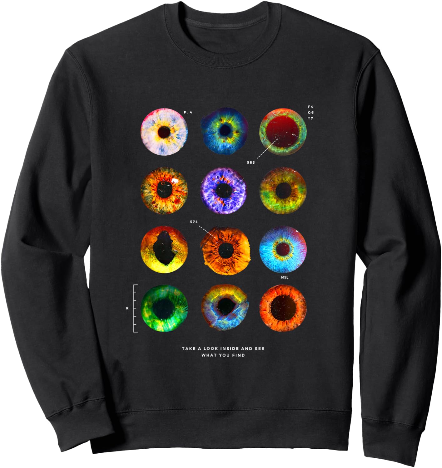 Iris Eye Anatomy Ophthalmologist Optician & Ophthalmologist Sweatshirt - Sweatshirt | Black