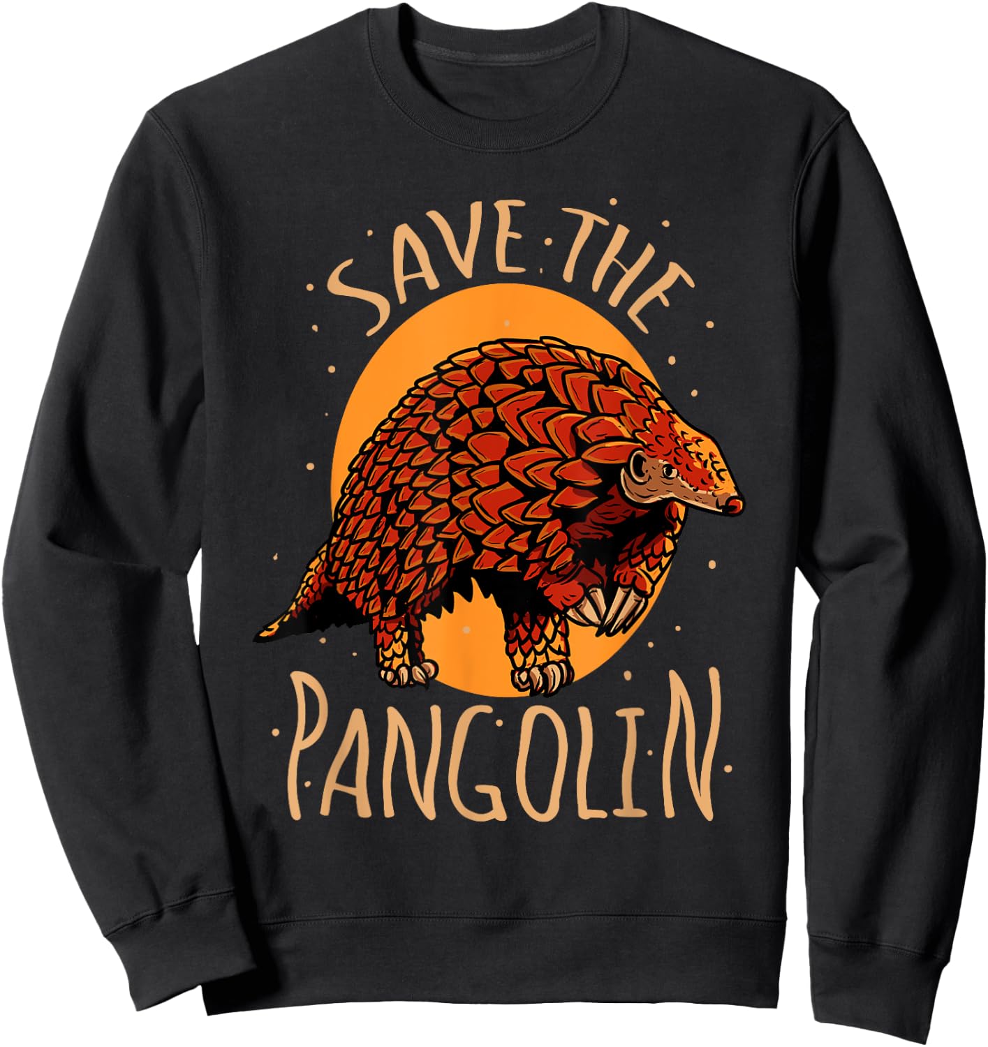 Save The Pangolin Endangered Animals Cute Pangolins Sweatshirt - Sweatshirt | Black