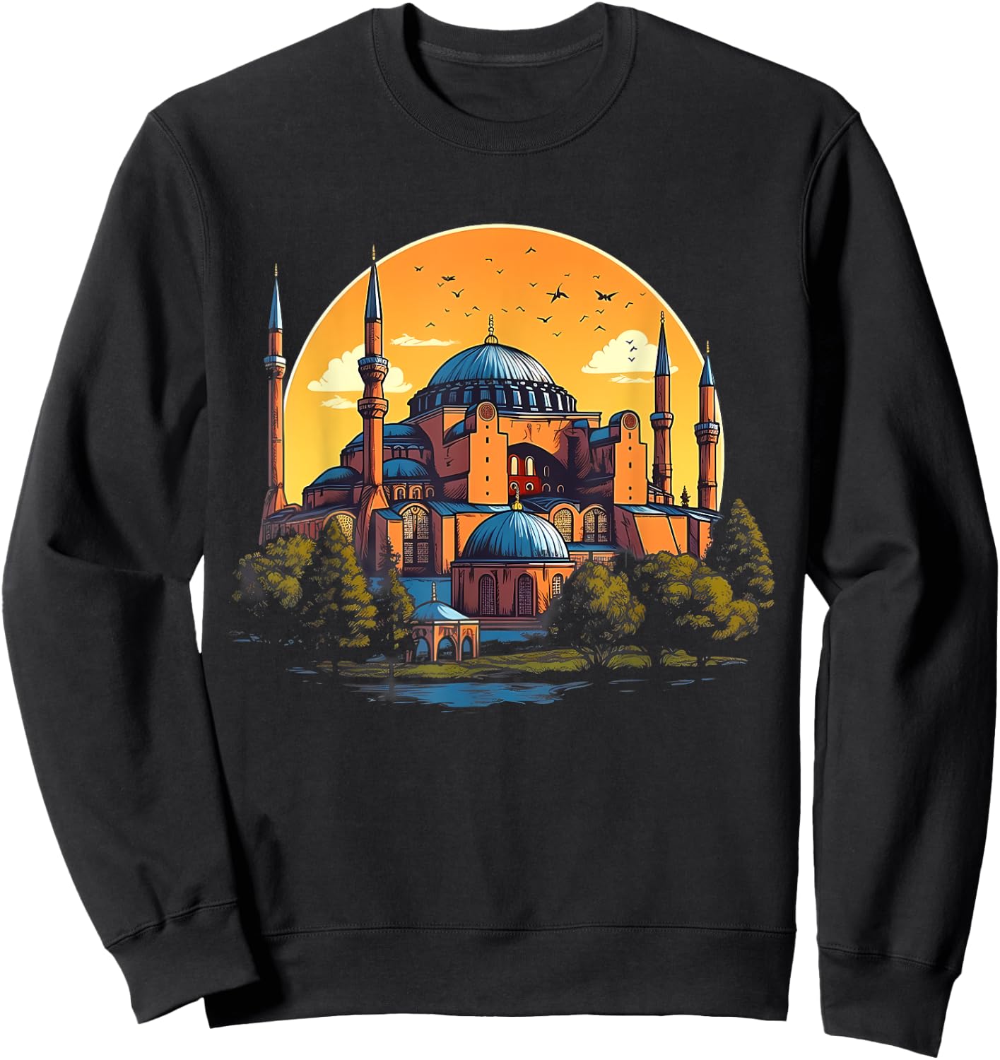 Retro Style Hagia Sophia Sweatshirt - Sweatshirt | Black