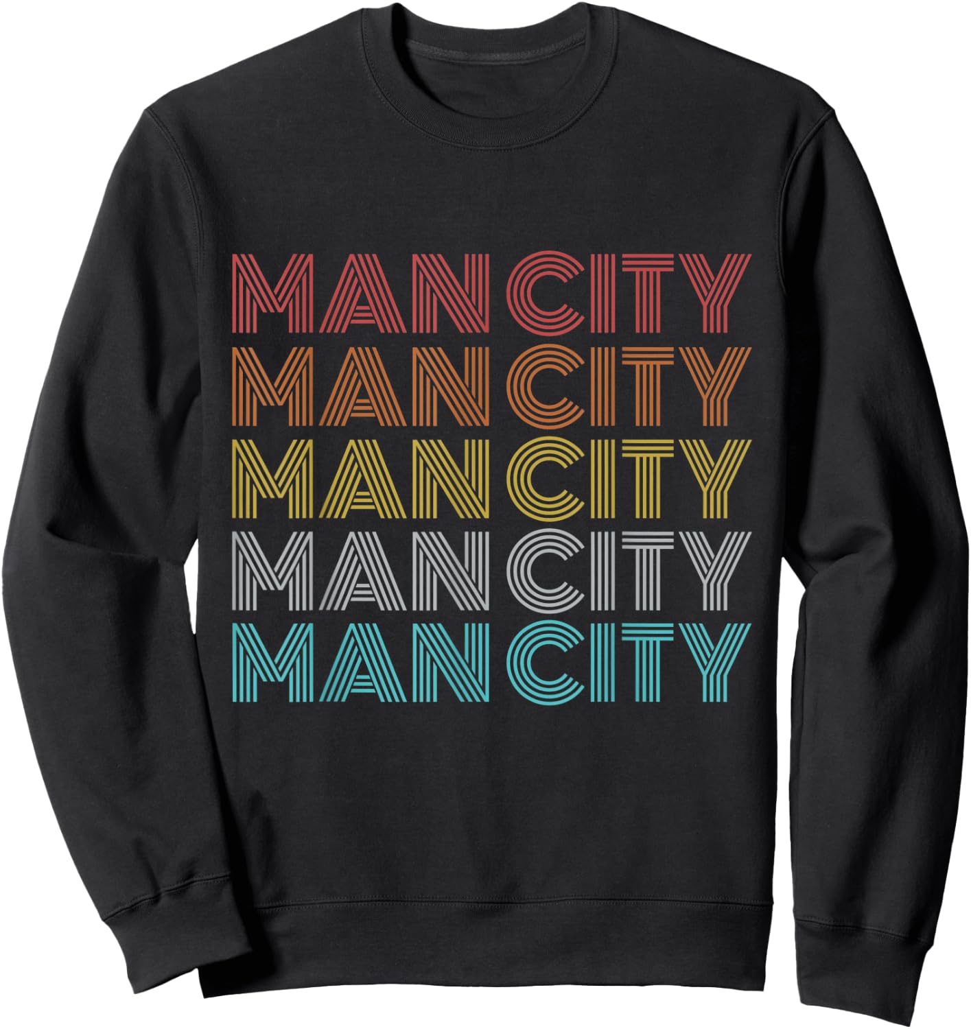 Retro Vintage Man City Sweatshirt - Sweatshirt | Black