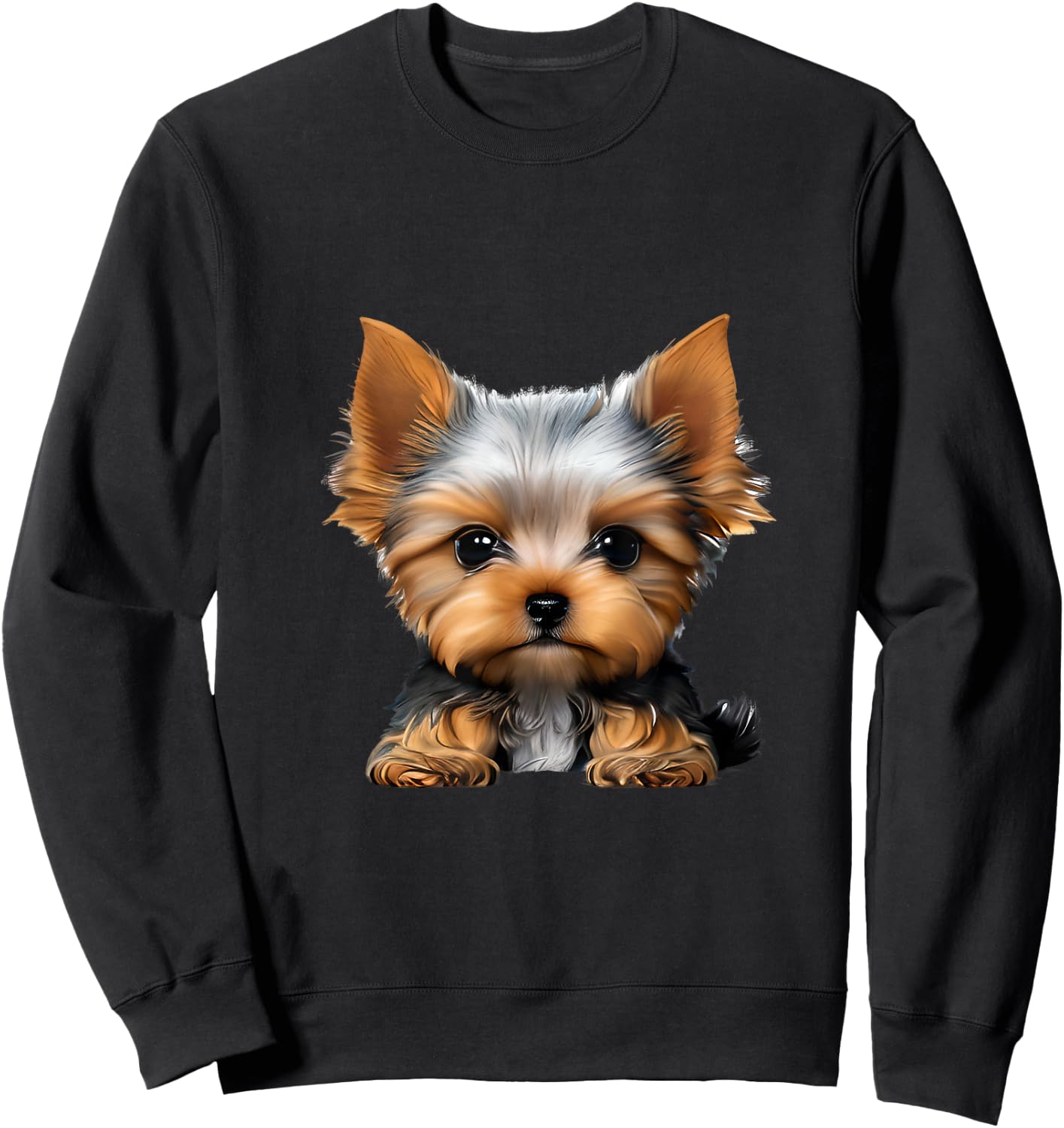 Colorful Splash Art Yorkshire Terrier Puppy Dog Owner Sweatshirt - Sweatshirt | Black