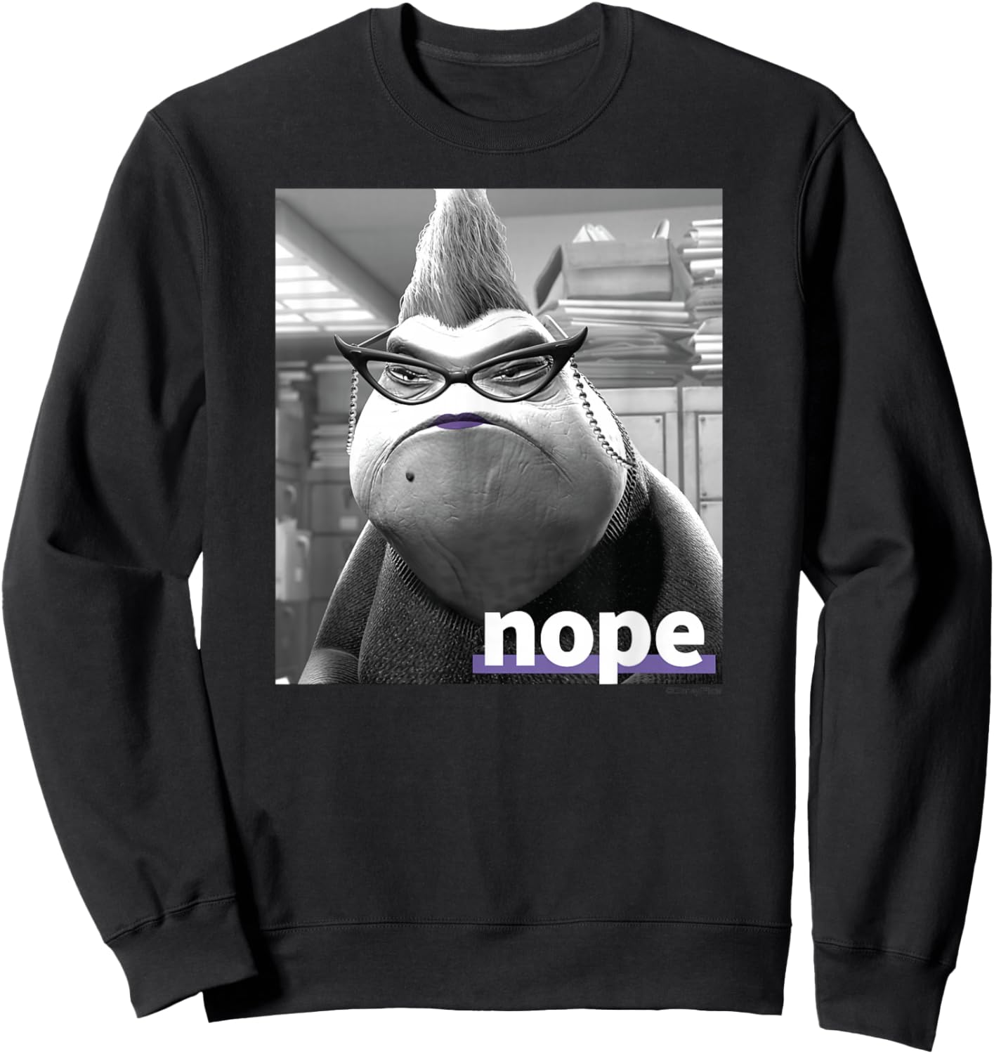 Disney and Pixar’s Monsters, Inc. Roz Nope Quote Sweatshirt - Sweatshirt | Black