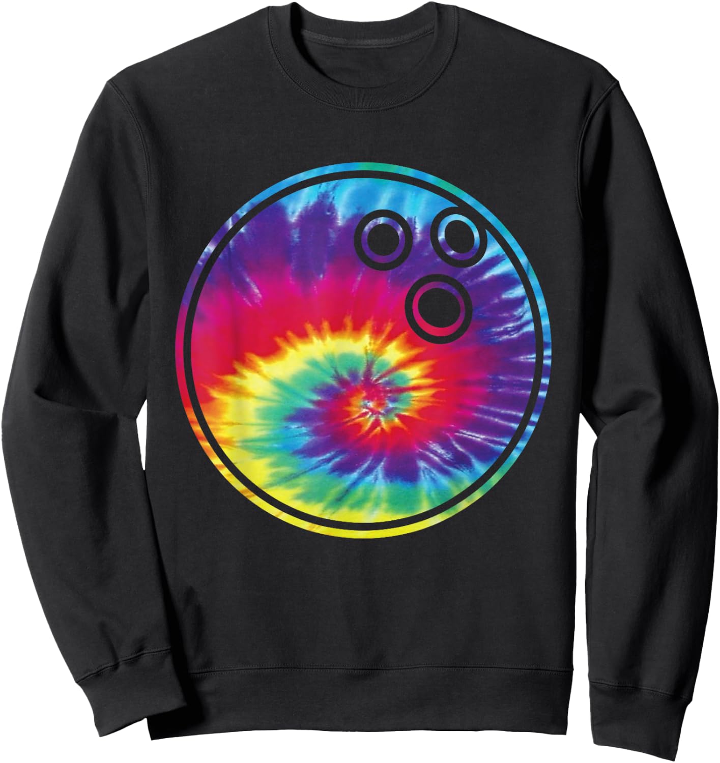 Bowling Tie Dye Rainbow Kids Boys Teenage Men Girls Gift Fun Sweatshirt - Sweatshirt | Black