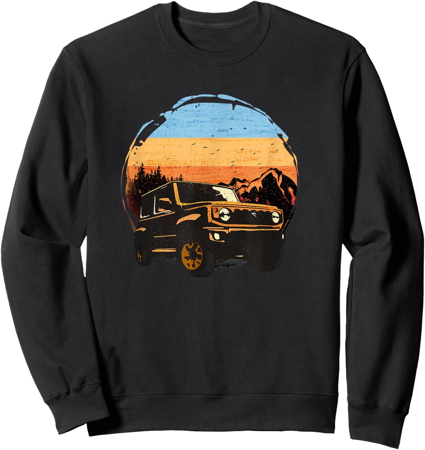 Retro Vintage Style Fits Jimny GJ JB74 Fans Offroad Sweatshirt - Sweatshirt | Black