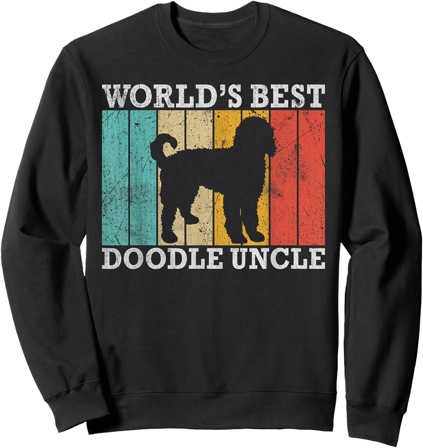 Worlds best Doodle Uncle Golden Doodle Uncle Sweatshirt - Sweatshirt | Black