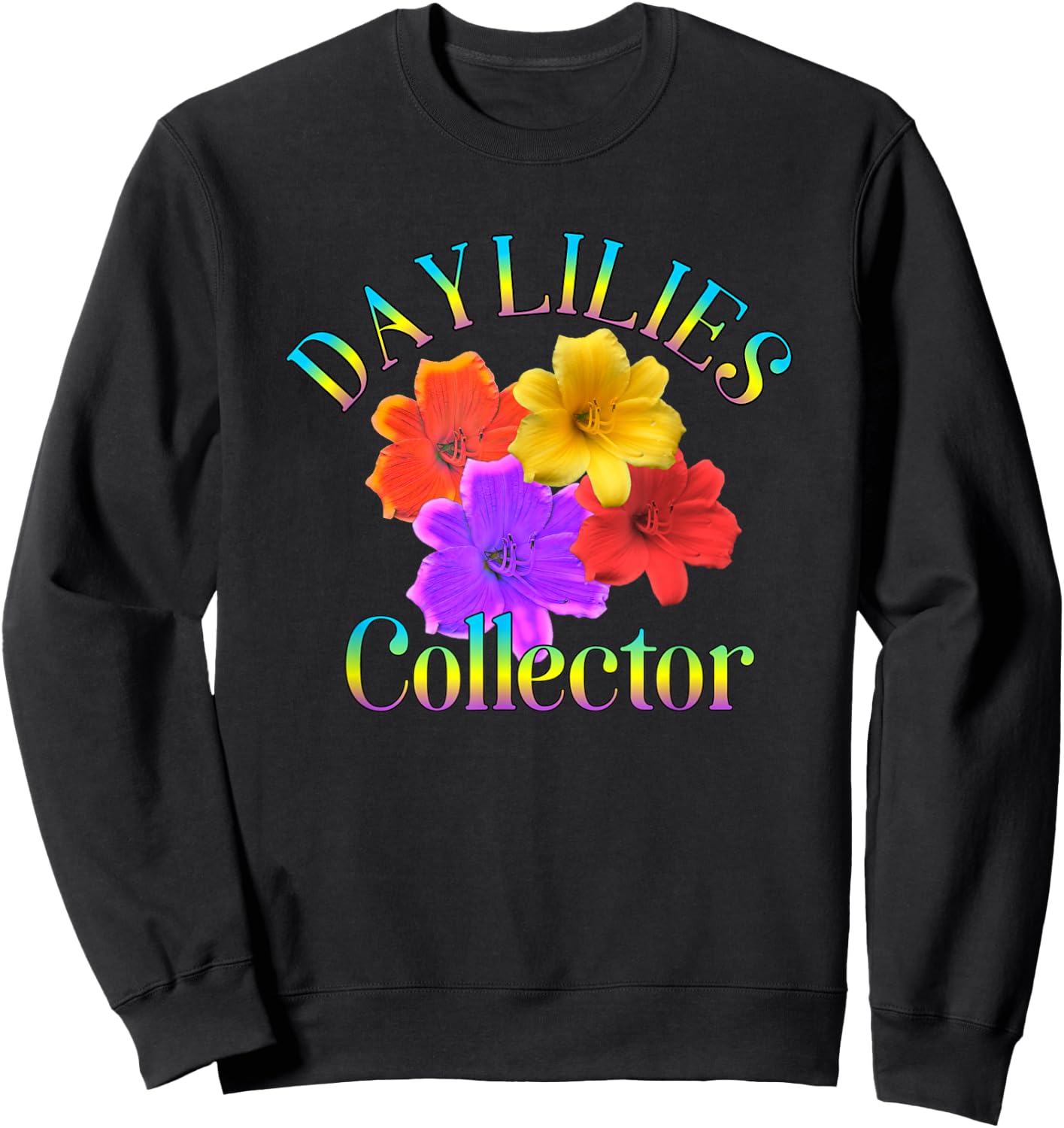 Daylilies Collector Yard Garden Flowers Gardener Sweatshirt - Sweatshirt | Black