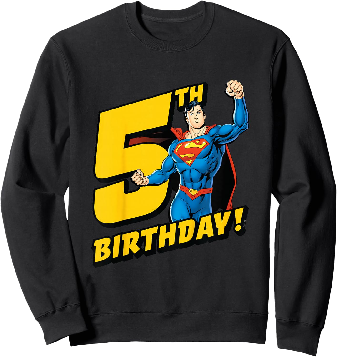 Kids Superman 5th Birthday Sweatshirt - Sweatshirt | Black